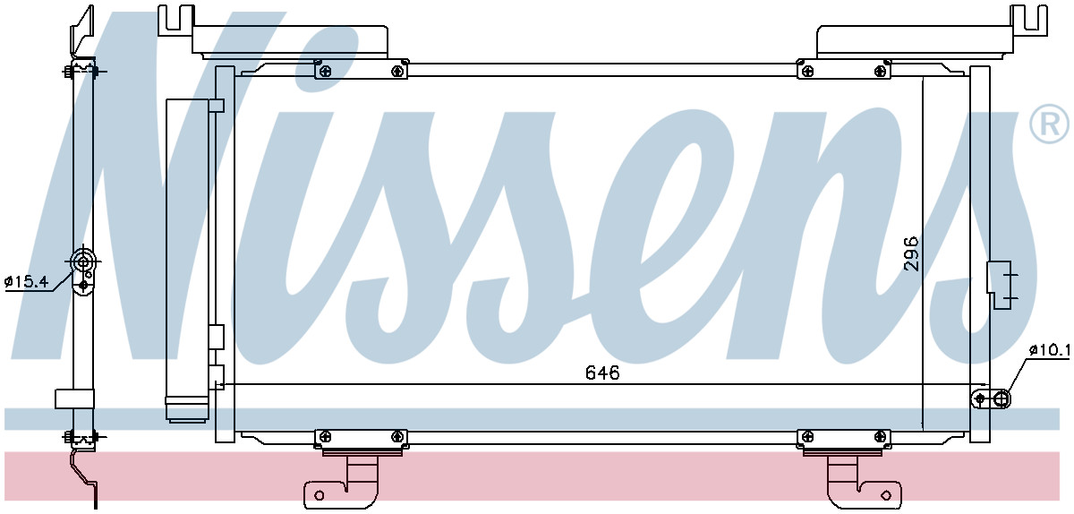 Nissens Aircon Condenser 940794 for SUBARU OUTBACK (2015) 2.5 etc