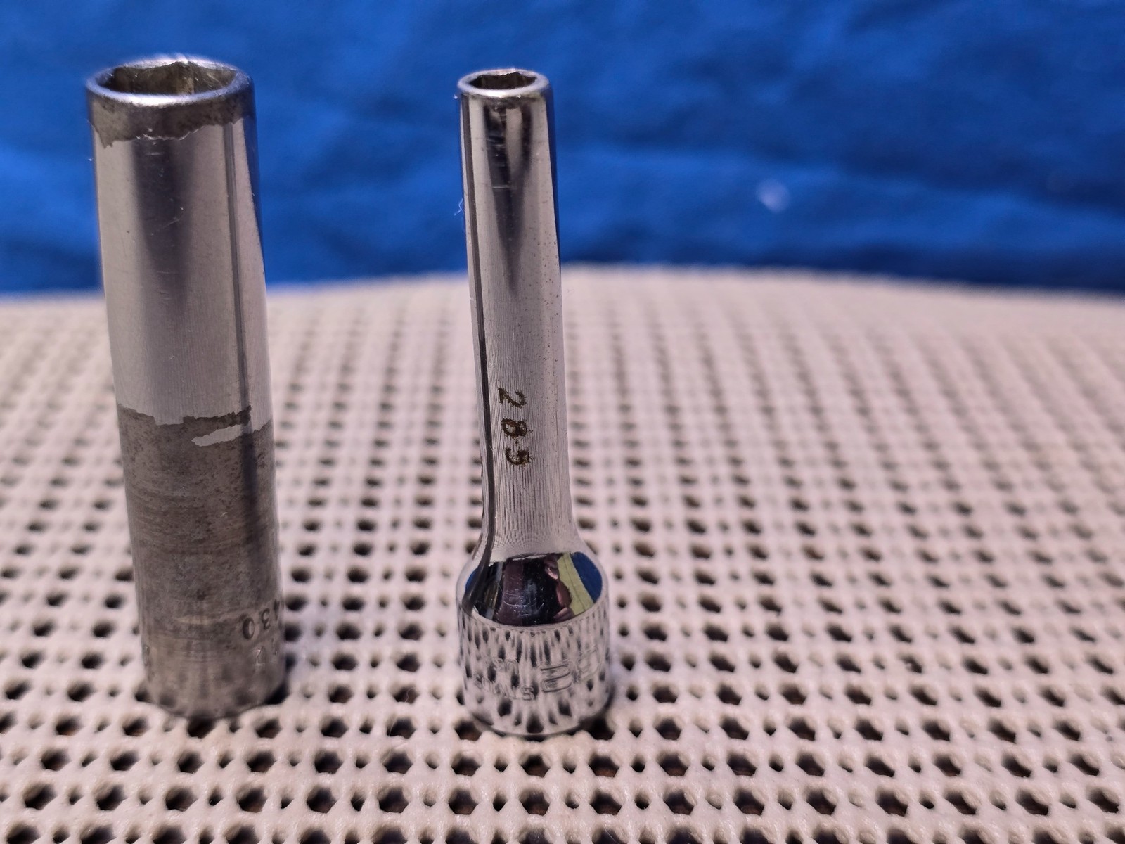 Pair of Snap On 1/4″ Dr Deep Well 6 Point Sockets STM05 5/32″ STM10 5/16″