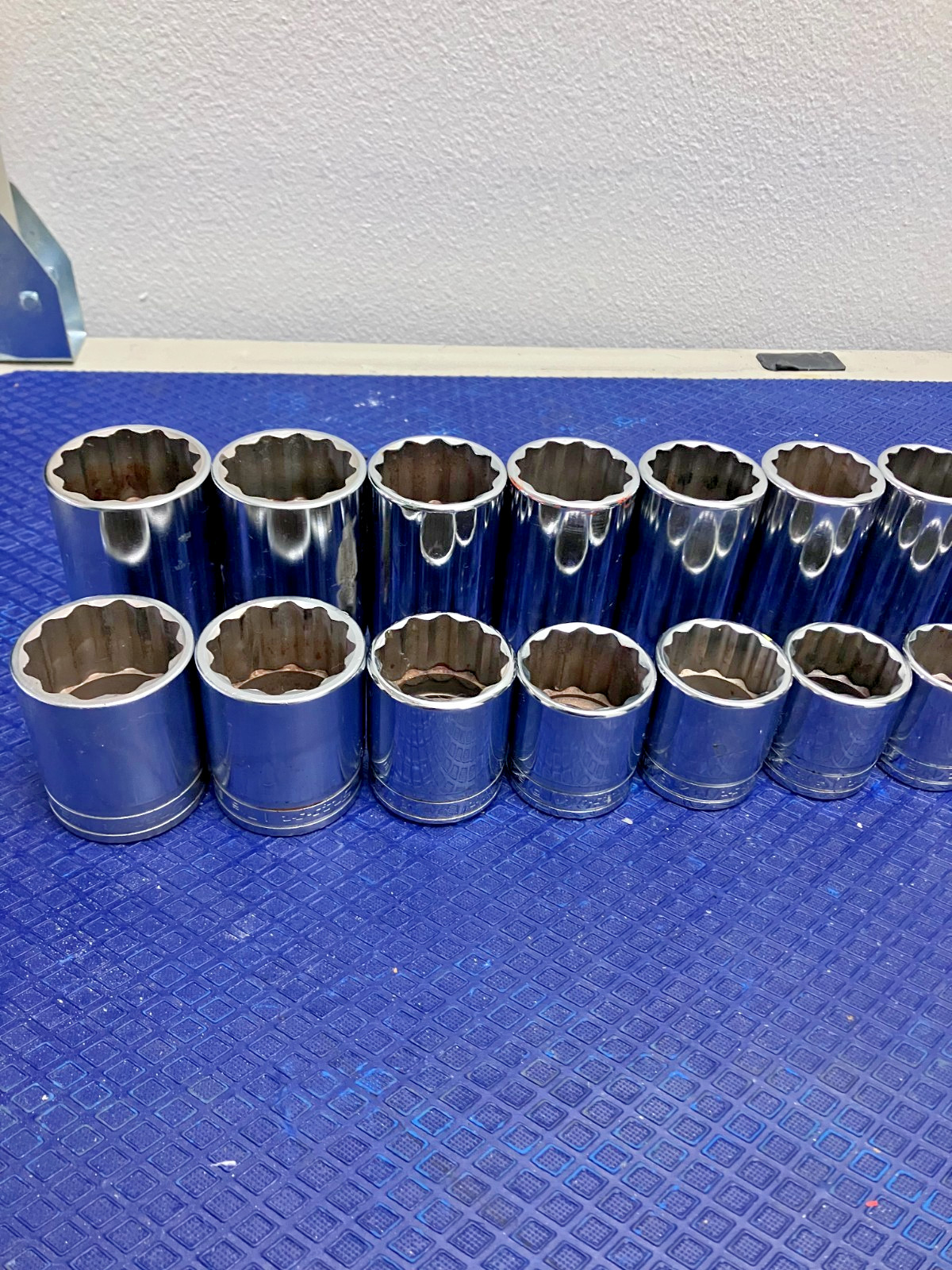 Used Snap On 338TSWYAFR 38pc 1/2″ Drive 12pt SAE Master Socket Set 3/8 to 1-1/2