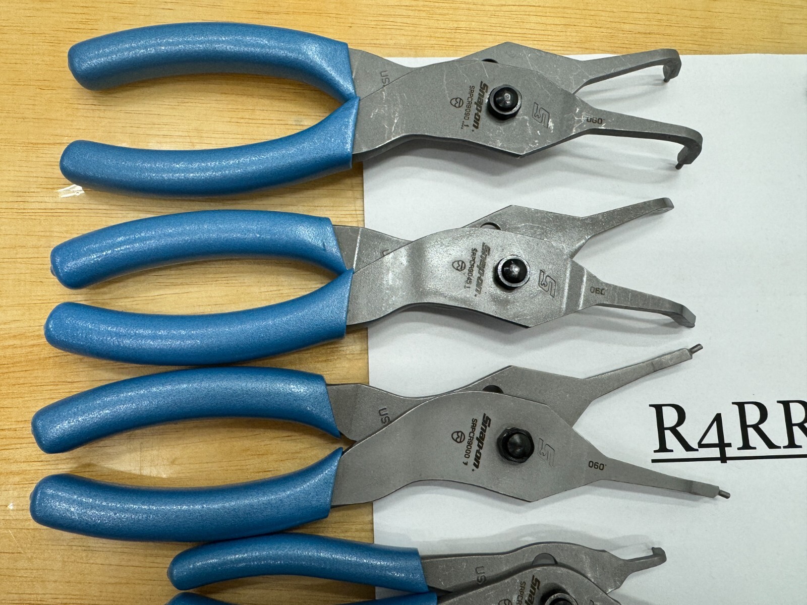 Snap-on Tools USA NEW RARE PEARL BLUE 12PC MASTER Snap Ring Plier Set SRPCR112PB