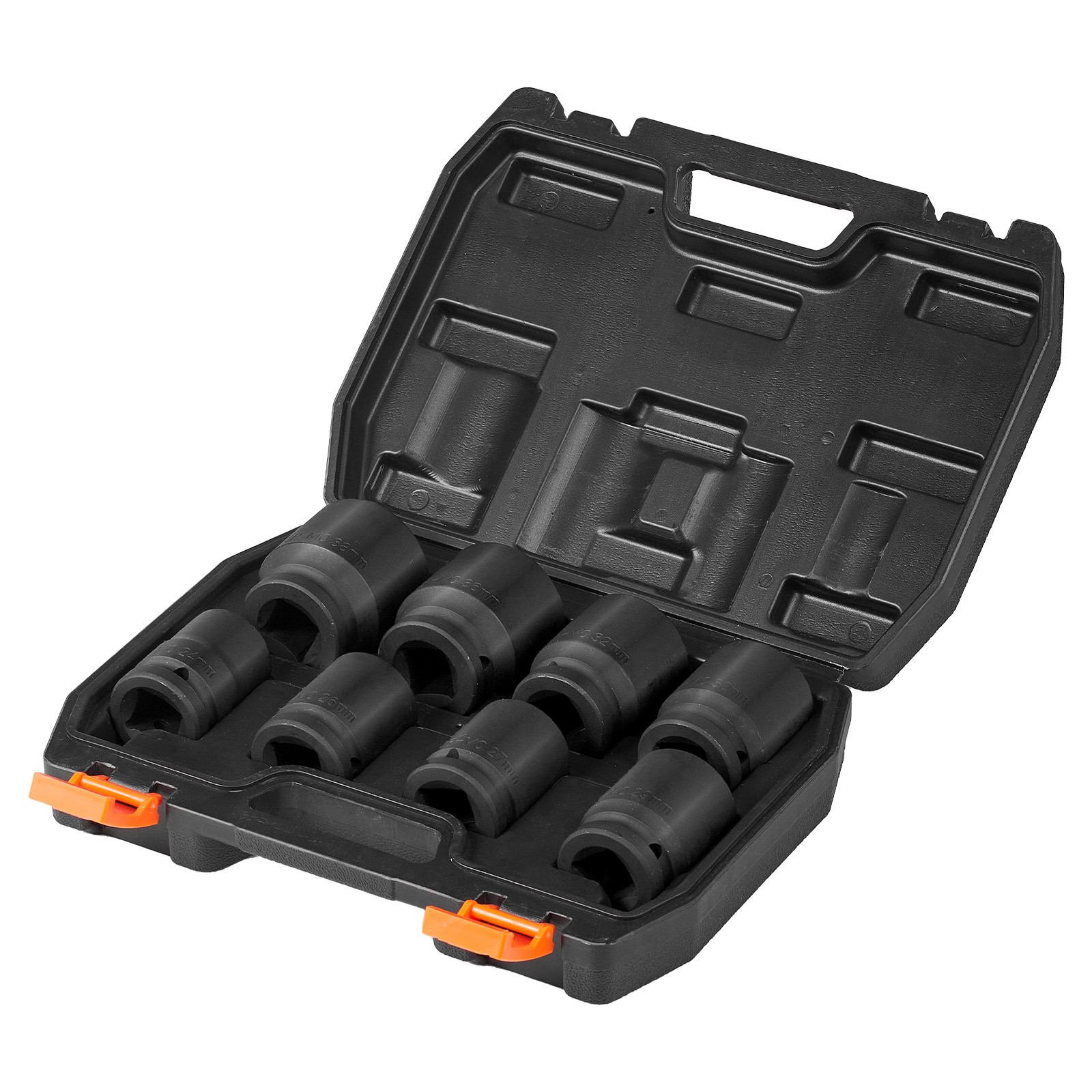 Uimoso 8PCS 3/4″ Drive 6-Point Metric Axle Nut Socket Set