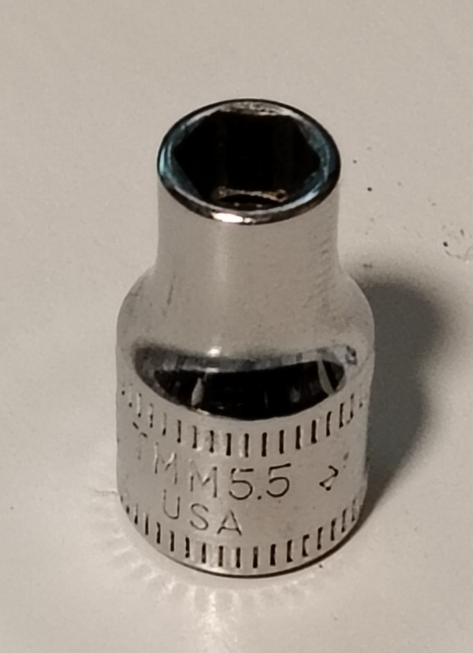 Snapon TMM5.5 5.5mm Metric Flank Drive Shallow Socket 1/4″ 6 Point EXCELLENT!