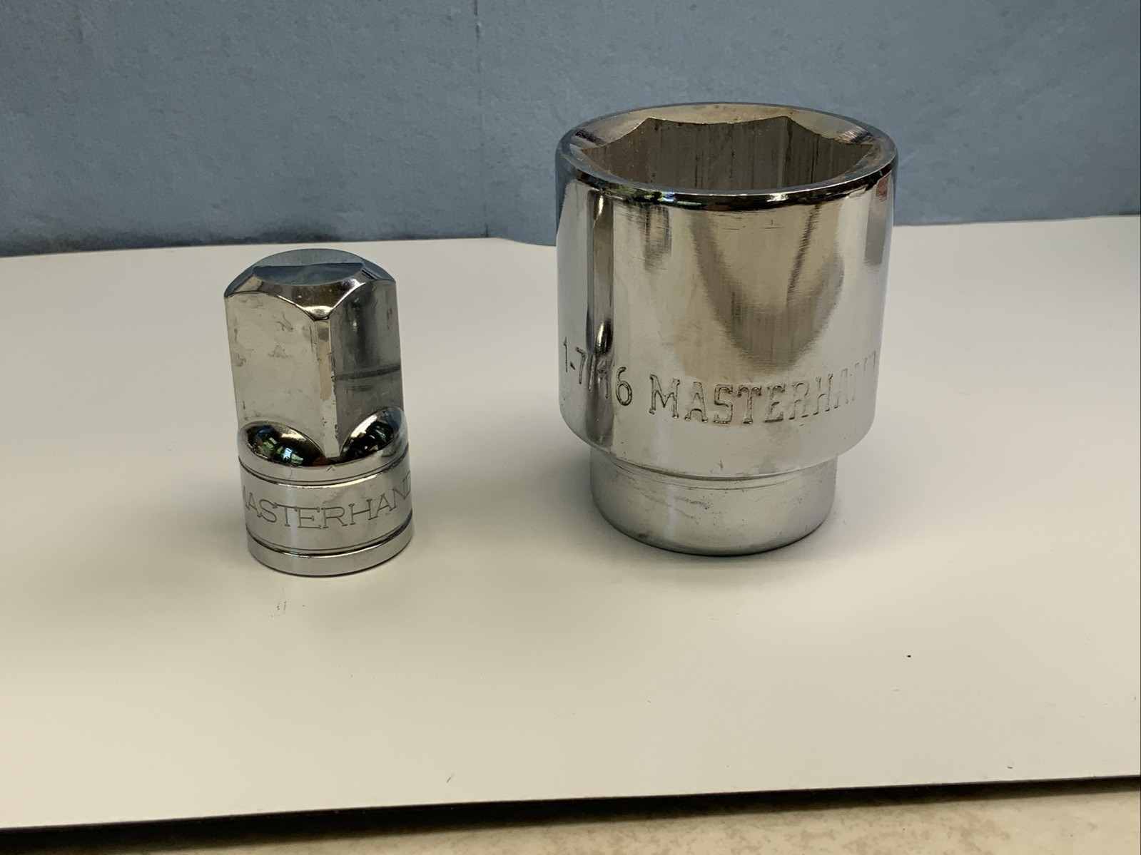 MASTERHAND 2pc 3/4 Drive1-7/16 6pt SAE Socket & 1/2 To 3/4 Drive Socket Adapter