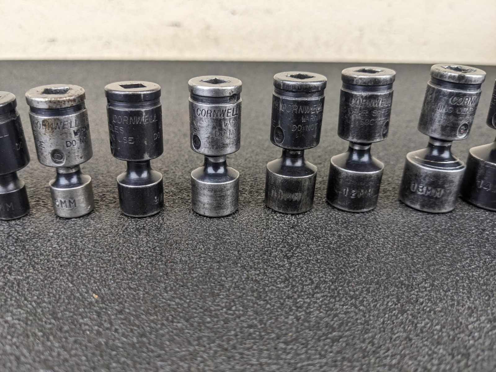 #bn810 Cornwell TSMUP0212SP 11pc 1/4″ Metric Universal Socket Set 5-15mm 6 Point