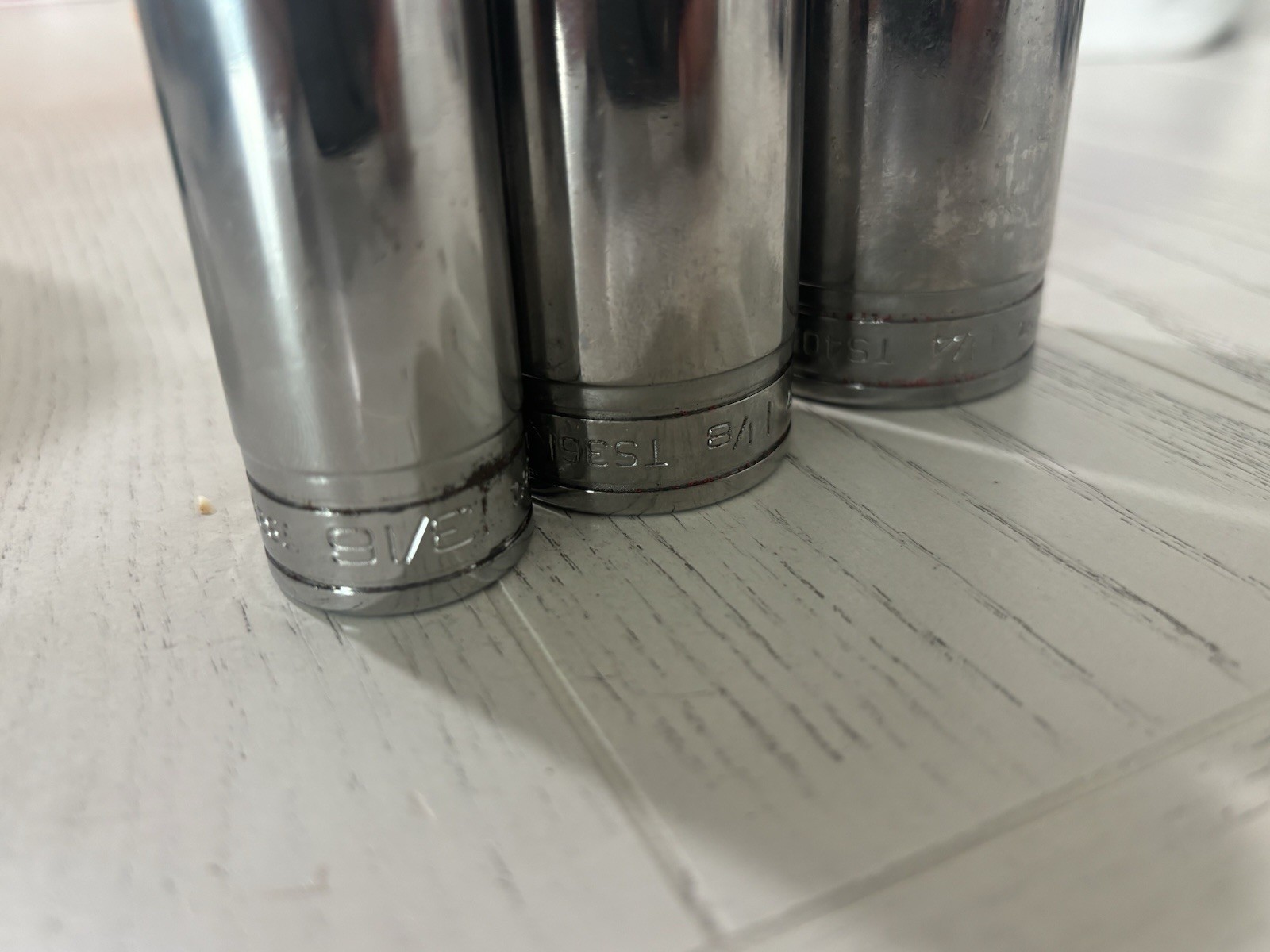 Snap-on 1/2” Drive SAE Deep Socket TS261 TS361 TS401 13/16” 1-1/8” 1-1/4” USA