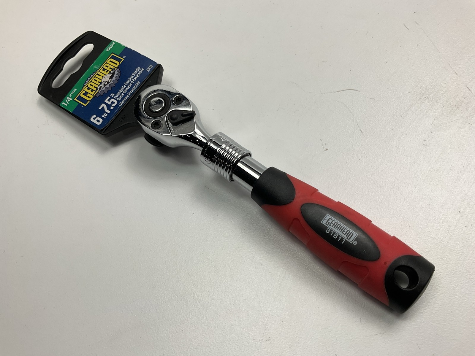 Gearhead GH6010 1/4″ Drive 6″ To 7.5″ Extendable Ratchet Handle Quick Release