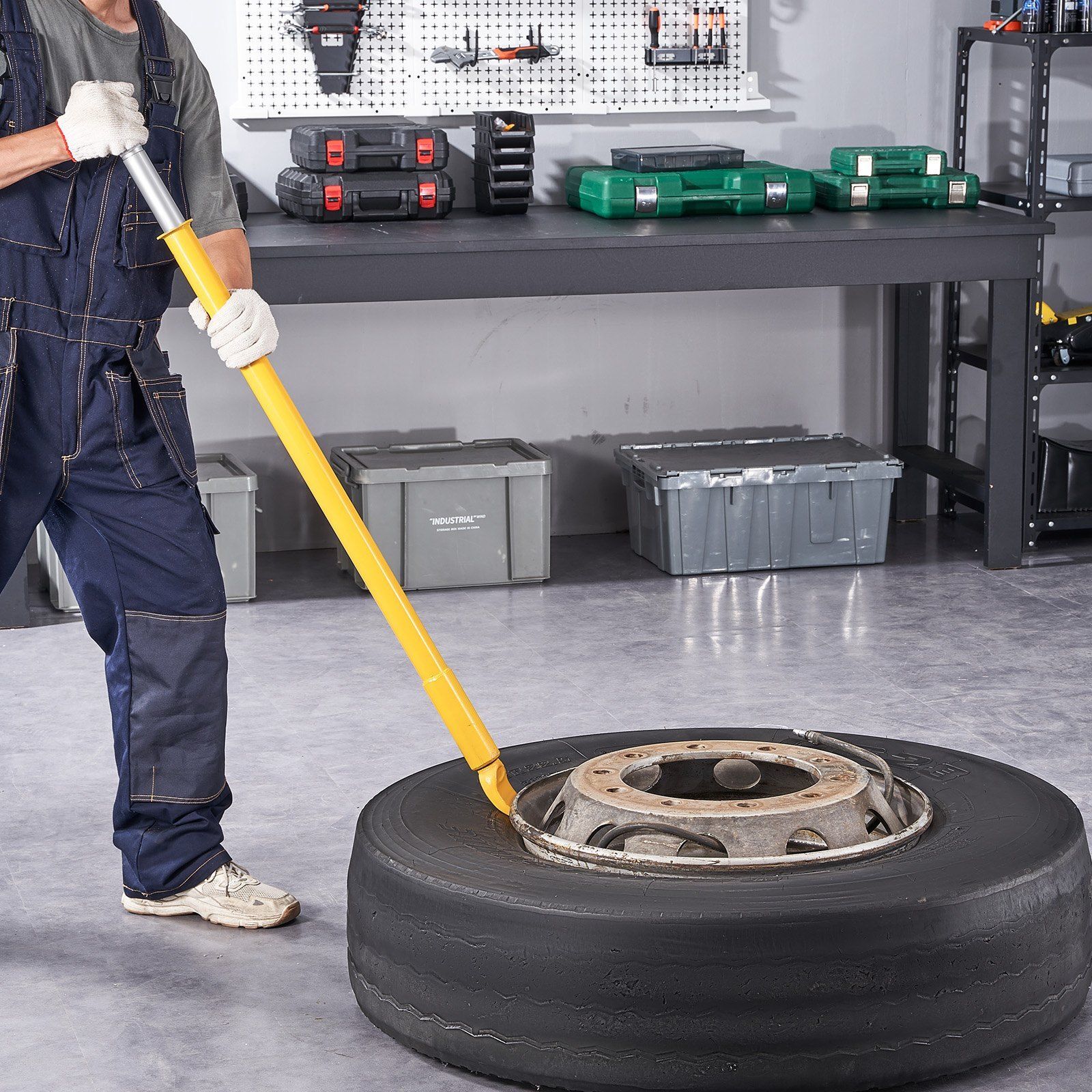 46.3″L Heavy Duty Steel Tire Bead Breaker Portable Tire Changing Sliding Impact