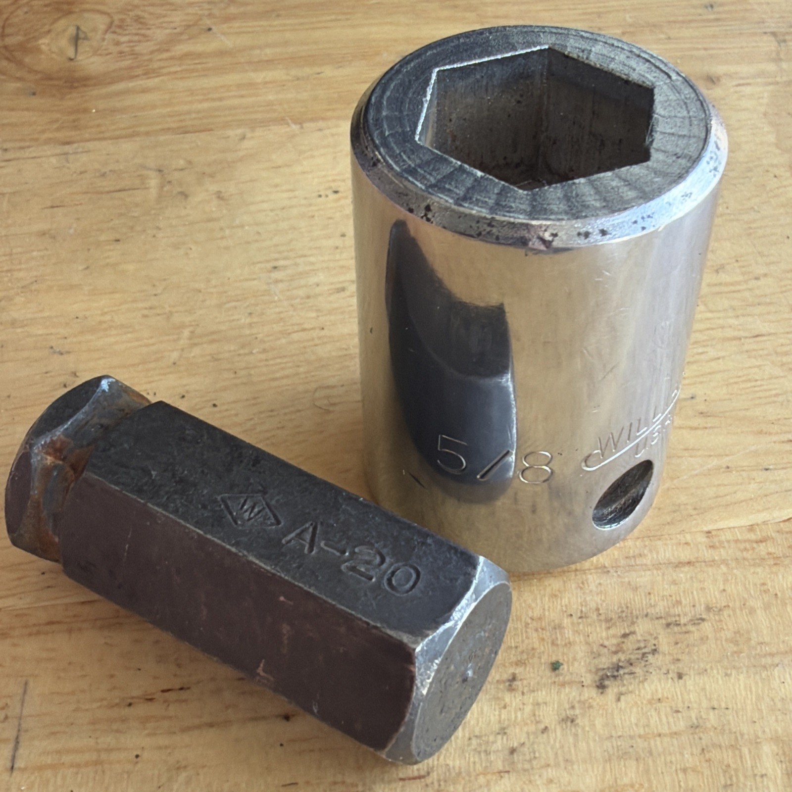 Williams SAE Hex Bit Driver Socket Set 1/2″ Drive 1/4″ to 5/8″ 6pc USA READ!