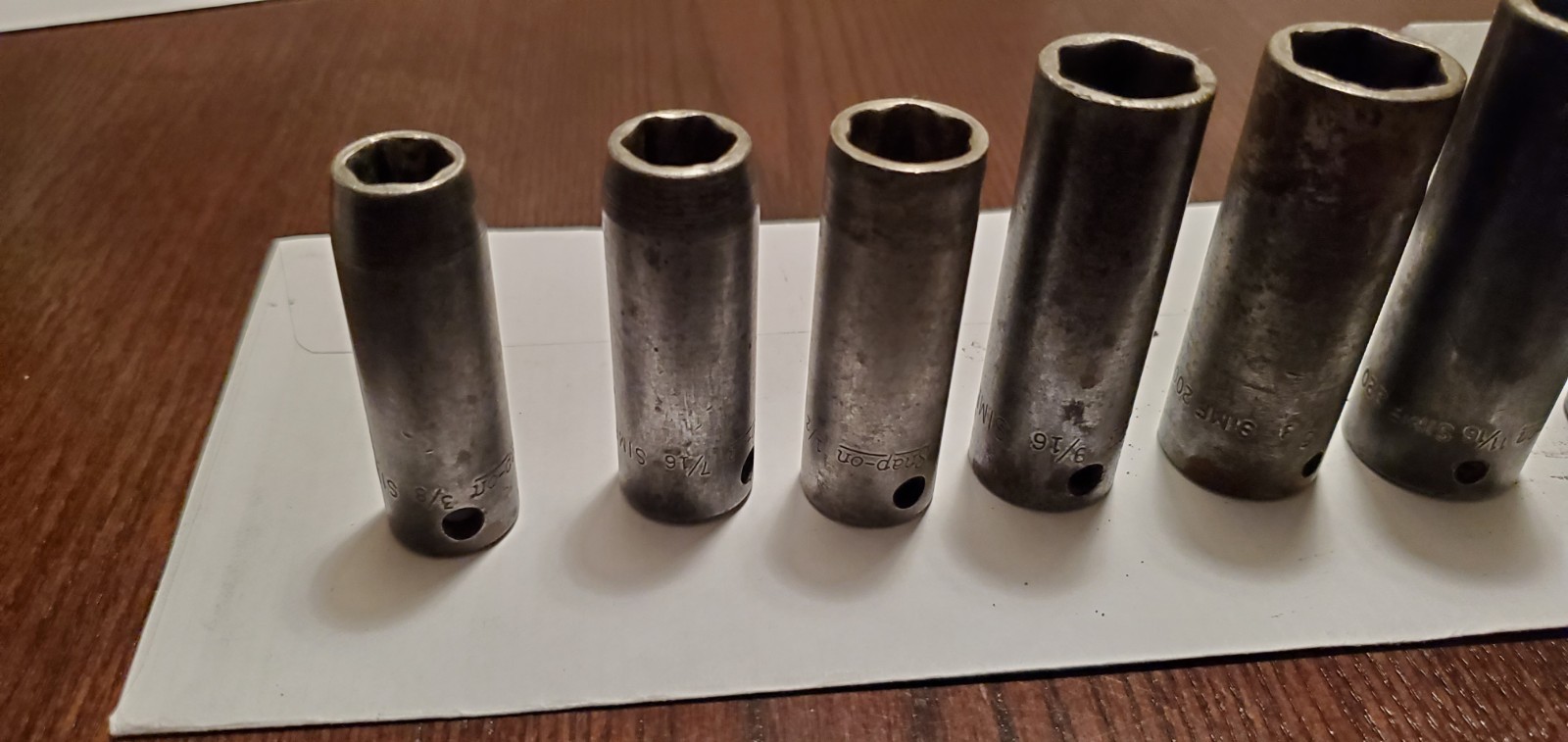 SNAP-ON TOOLS 3/8″ Drive 6-Point SAE Deep Impact Socket Set 7pcs USA