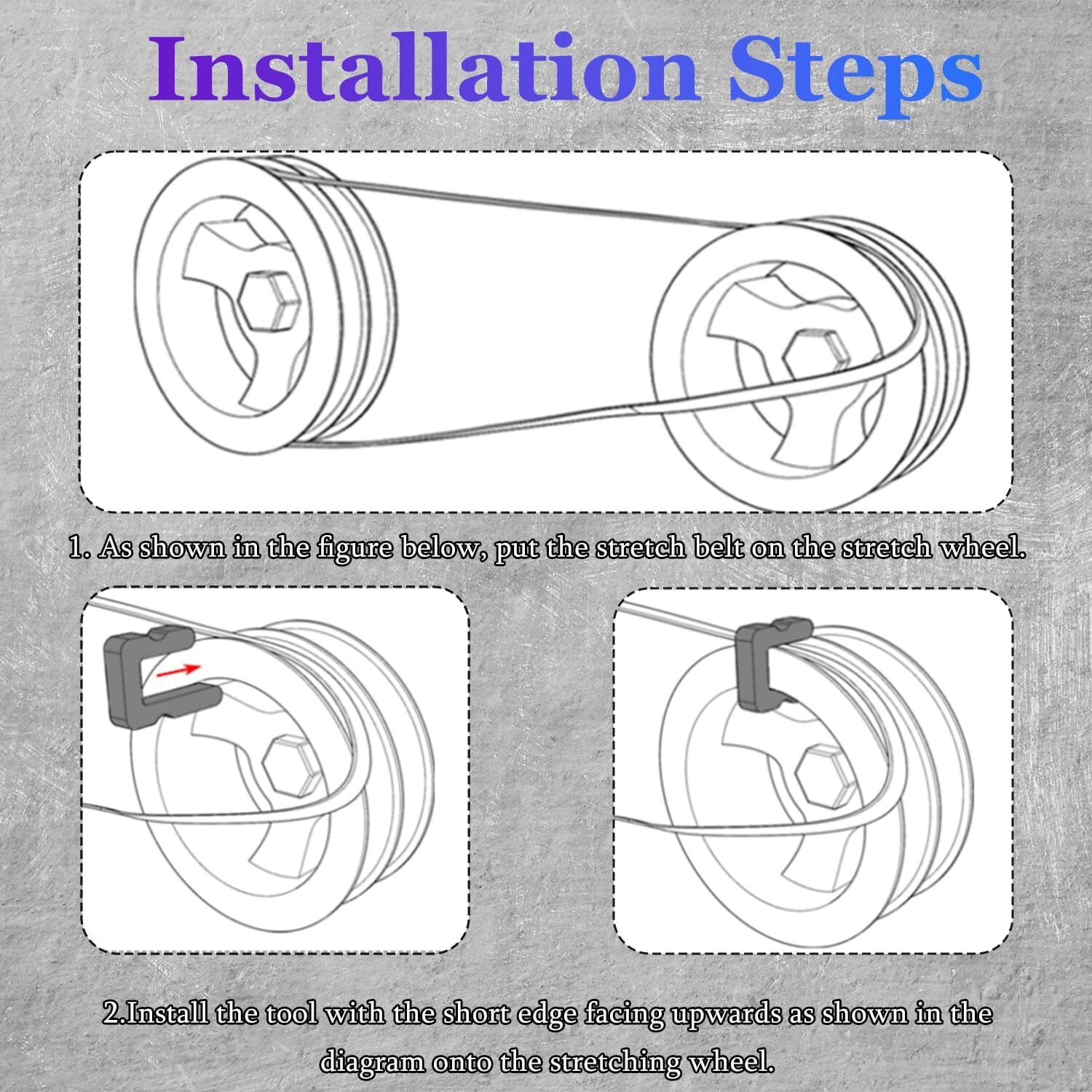2-Sided Stretch Belt Install tool 59560 for GM 5.3.L 6.2L 6.6L Gas Engines US
