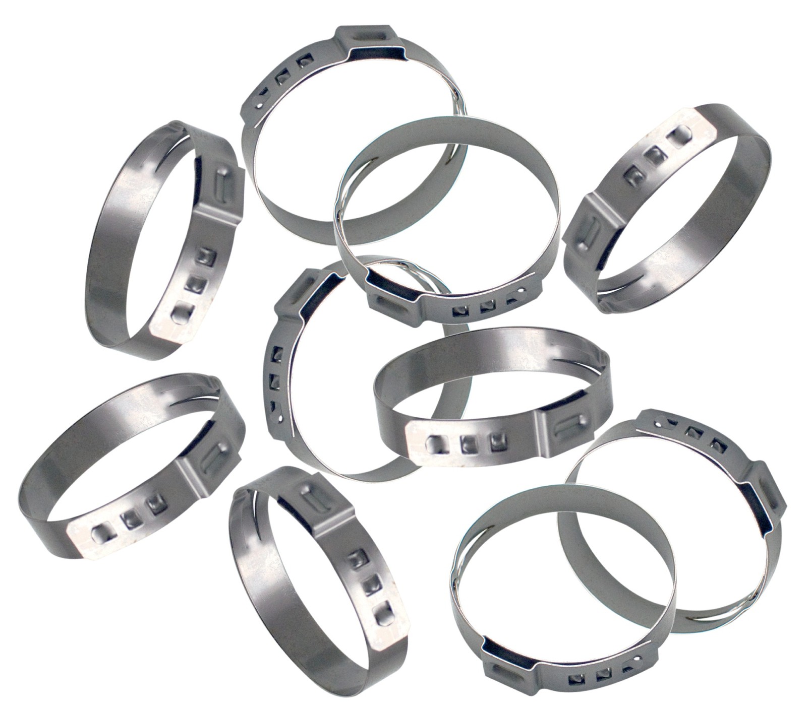 Motion Pro 11-0071 32.9-36.1mm (9mm Wide) Stepless Ear Clamps 10 Pack