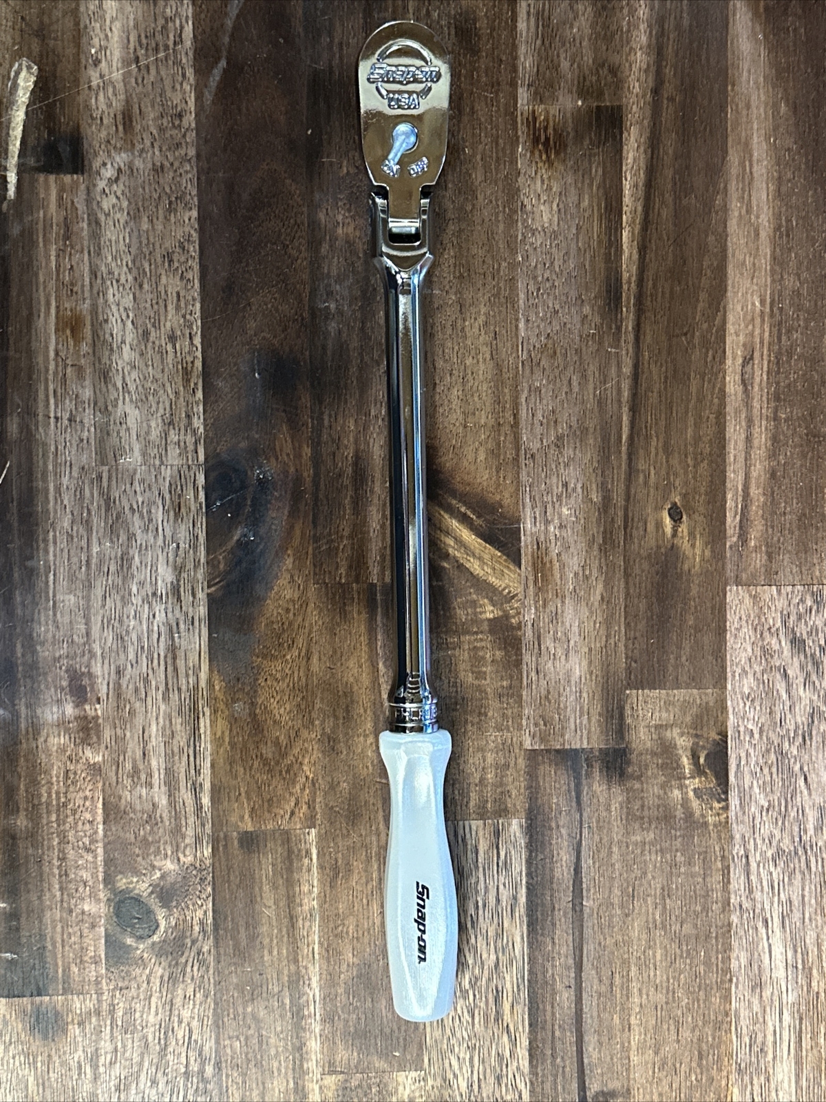 *RARE* NEW Snap On 3/8″ FHLFD80 PEARL WHITE Handle Ratchet FREE PRIORITY SHIPPIN