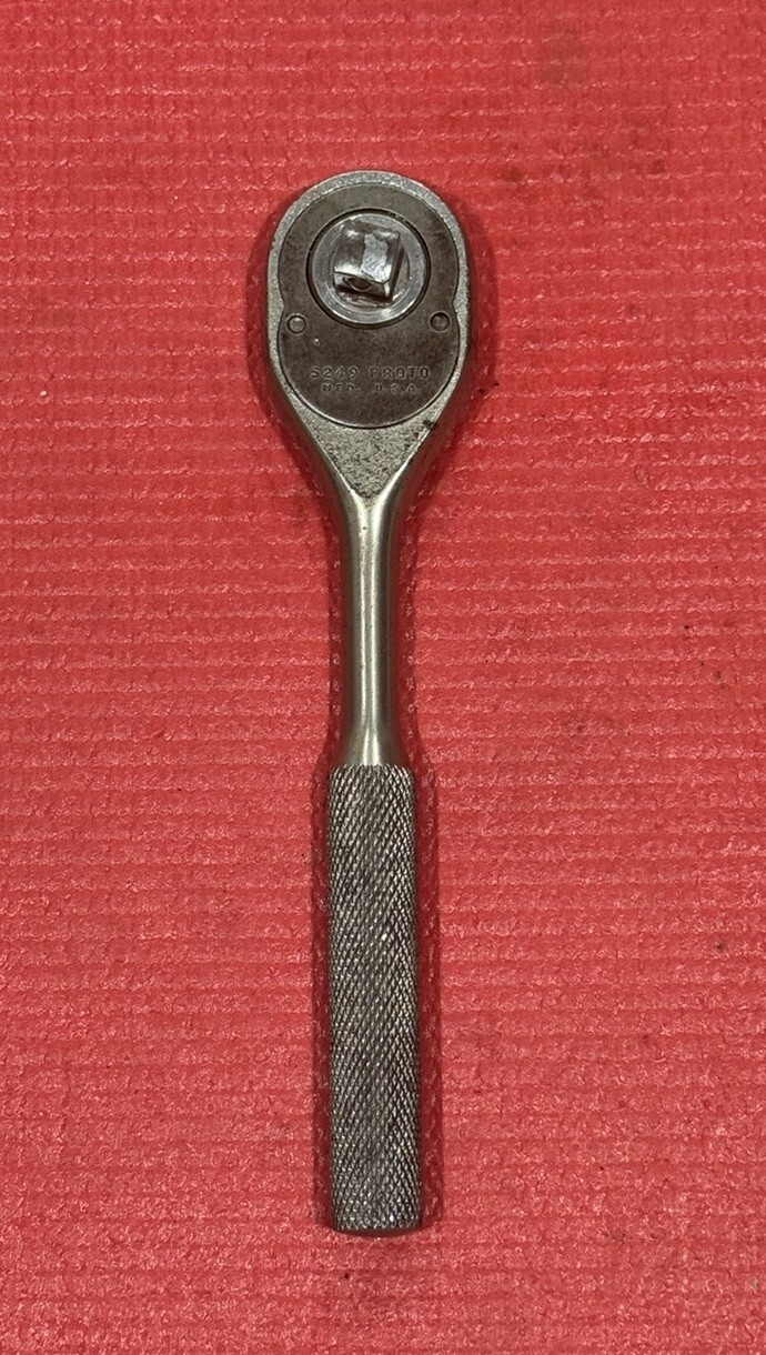 Proto Tools 5249, 3/8″ Drive Pear Head Ratchet Knurled Handle Made in USA