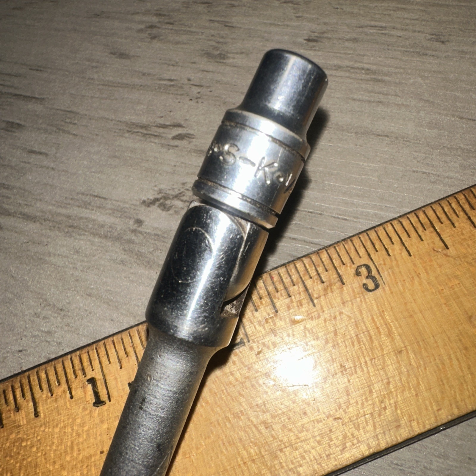 Vintage S-K SK Tools Flex Head Breaker Bar 40953 1/4” Diamond Logo & 1/4” Socket