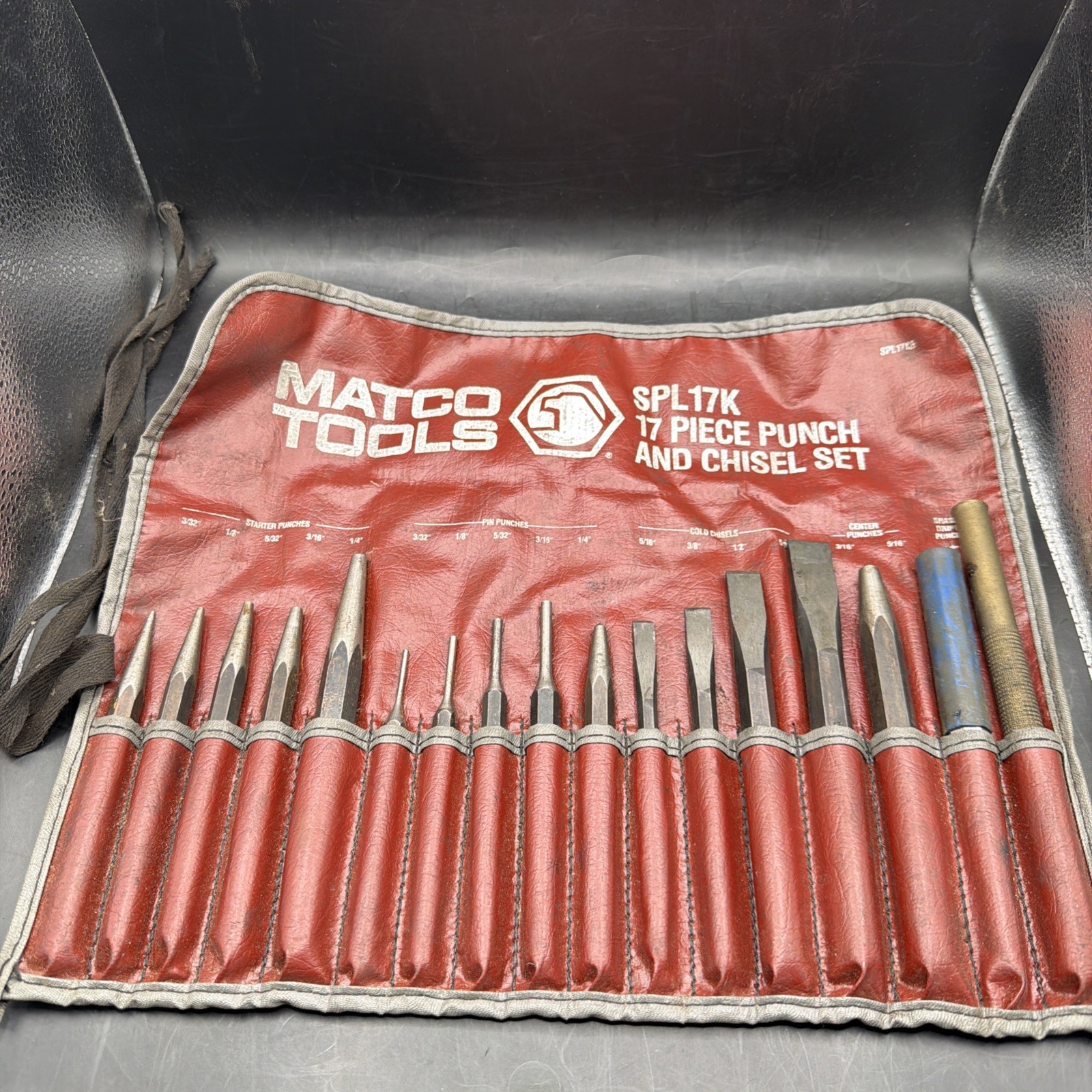 Matco Tools Punch Chisel Set 17-Piece Kit With Storage Pouch SPL17K