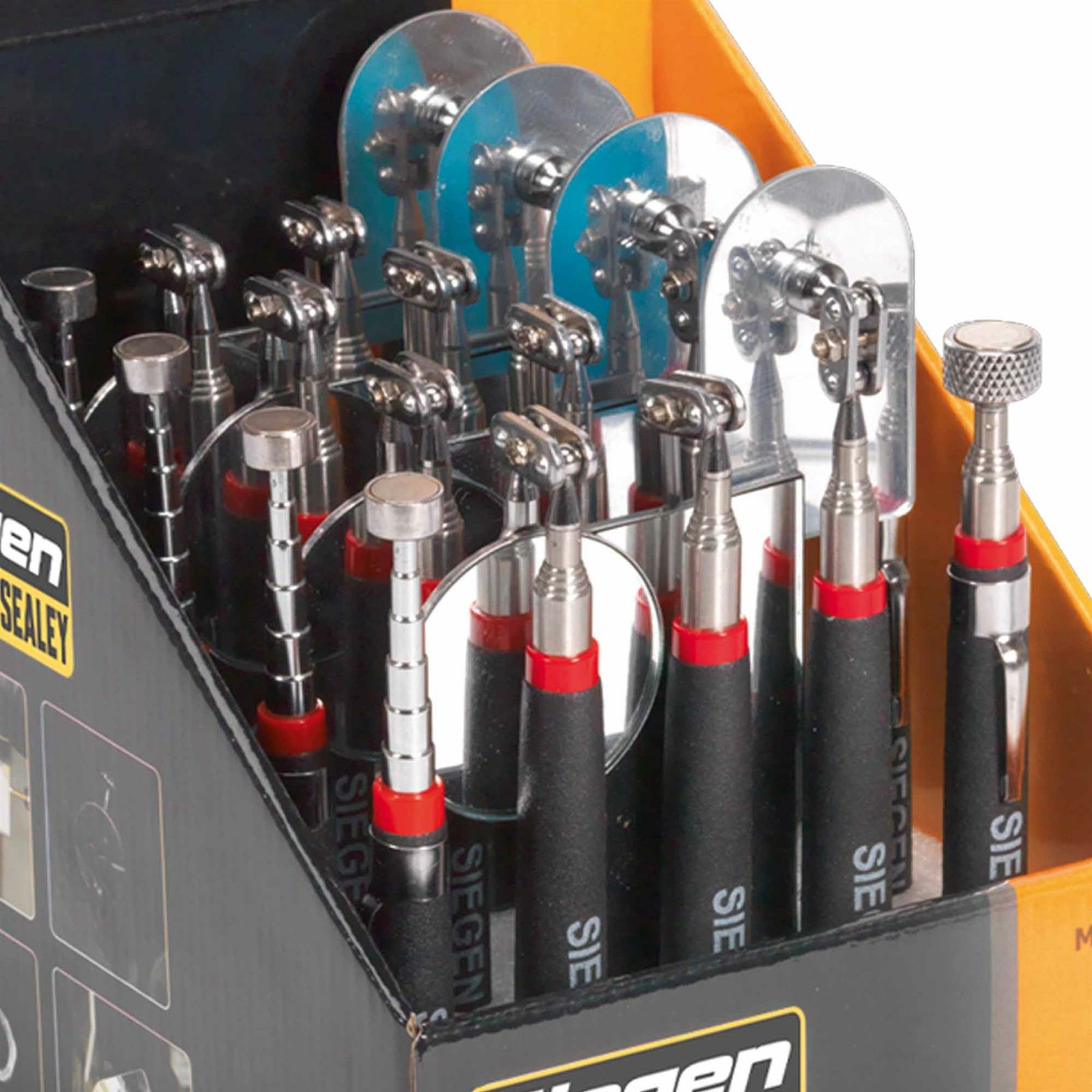 Sealey Tele Magnetic Pick-Up Tools & Inspection Mirrors Box of 20