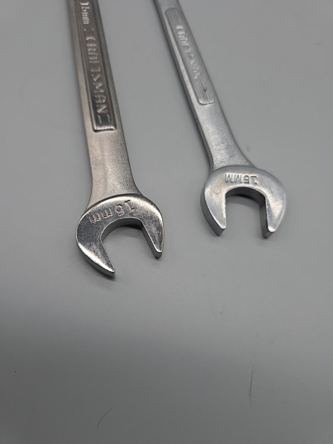 Craftsman 15mm x 13mm Metric Open End Wrench VV 44507+ VA 42872 15mm 6pt USA