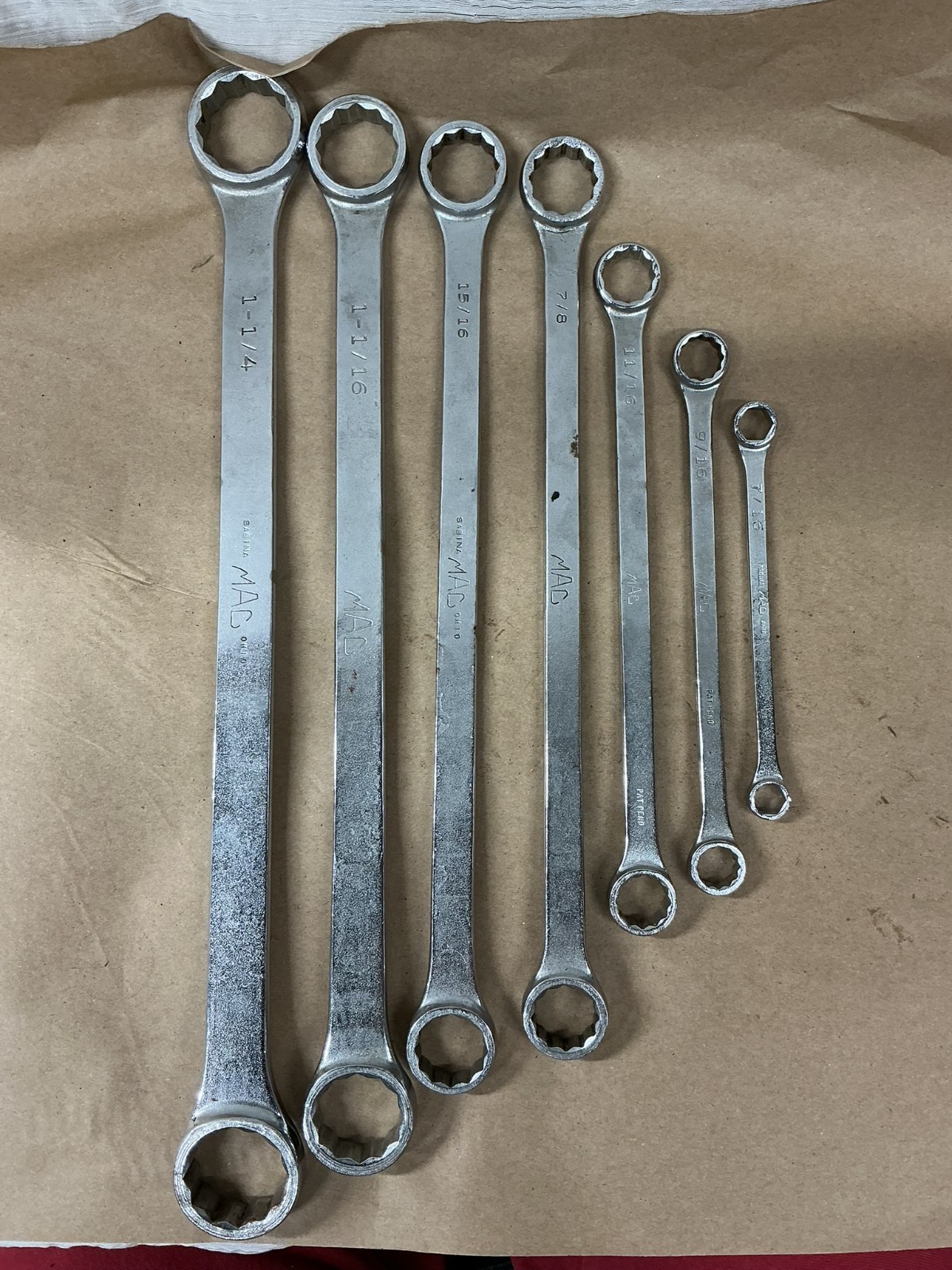 Mac Tools SAE Double-Box End Wrenches Offset Wrenches Set No. SB77K