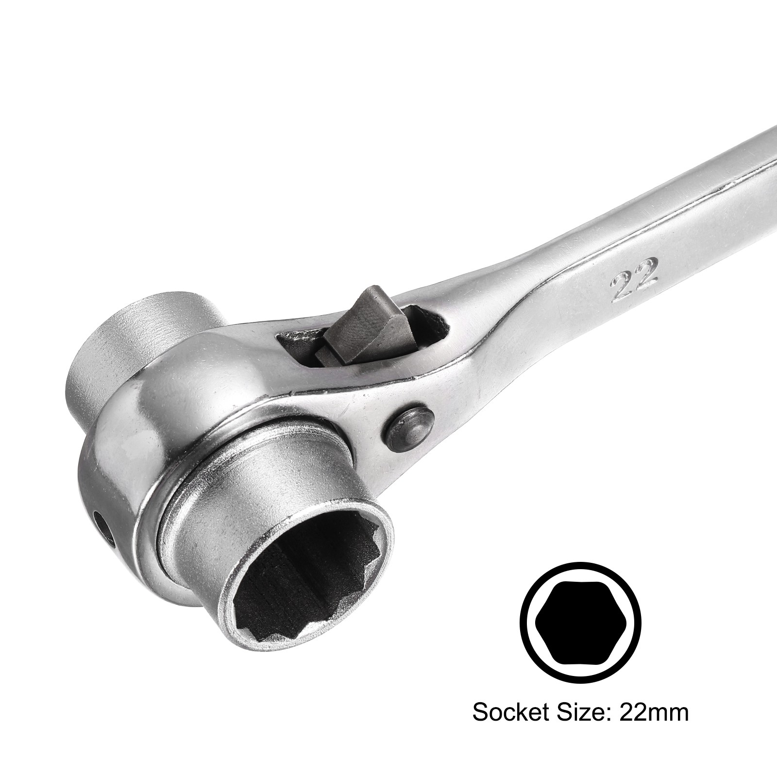 Ratchet Compass Wrench 21x22mm 12 Tooth Shelving