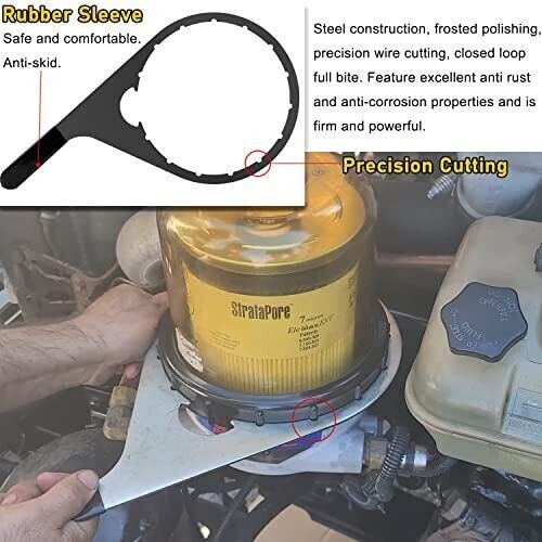 8″ 482017 Fuel Filter Collar Vent Cap Wrench Metal For Davco Fuel Pro 482 483…