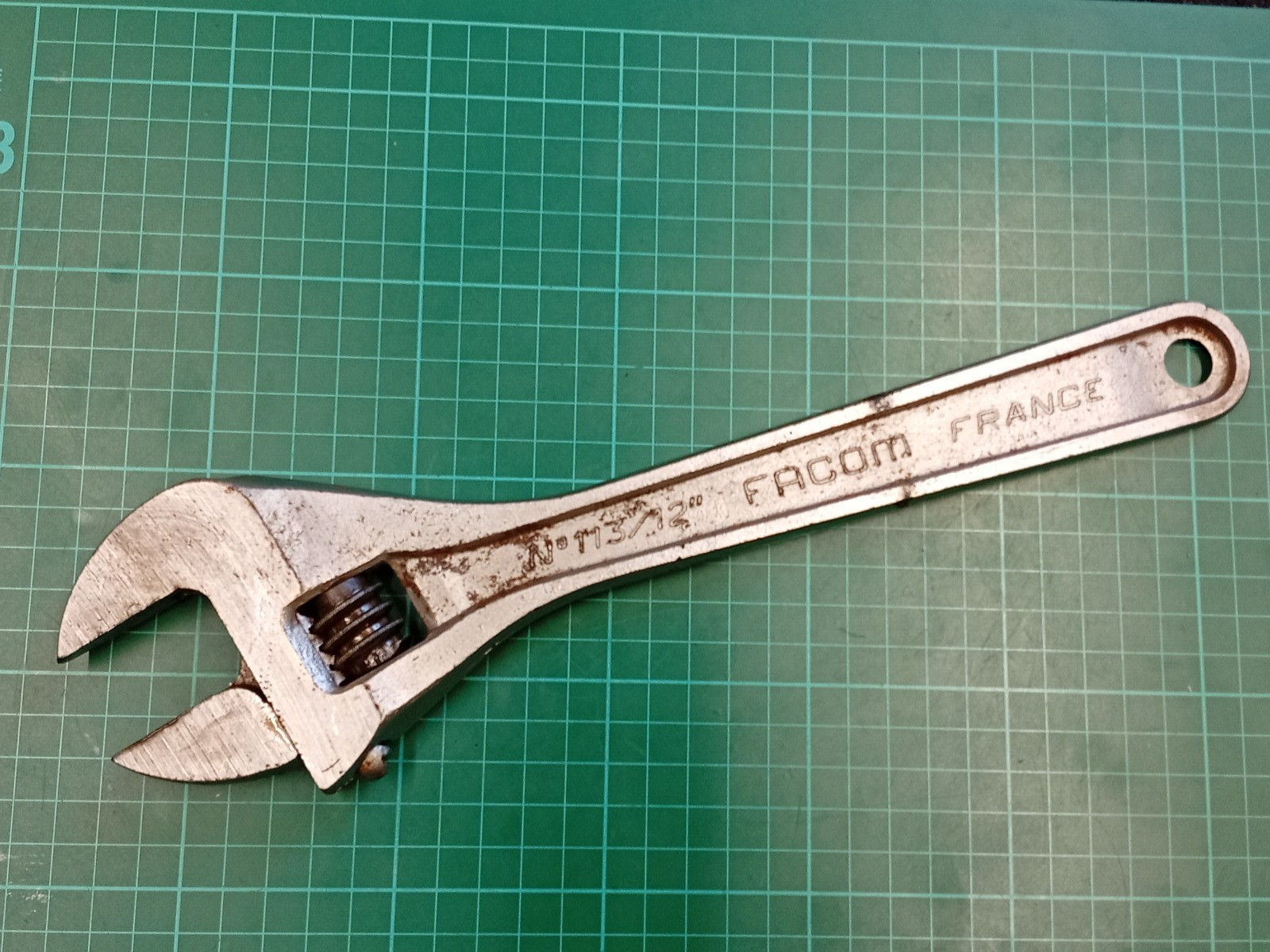 Vintage Facom No113/13″ 13″ Vanachrome Adjustable Spanner, Made In France