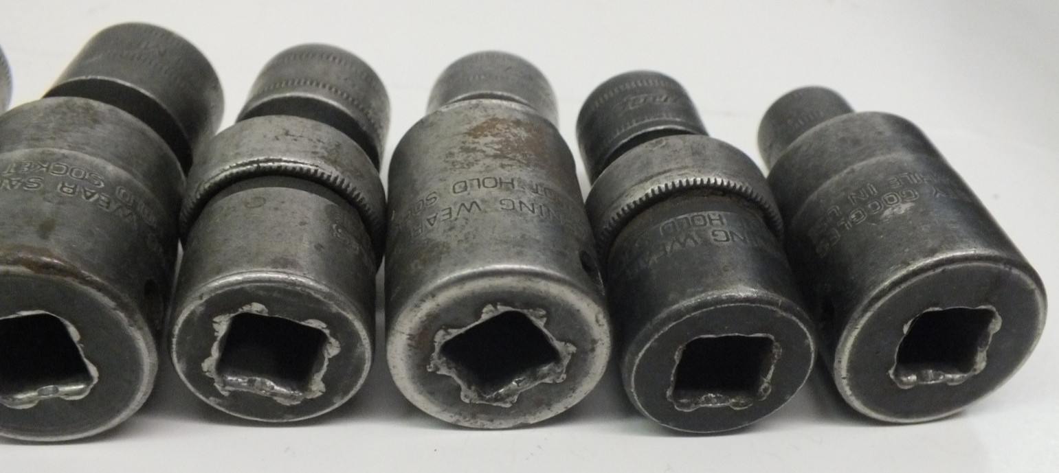 Snap-On 8pc 3/8″ Dr SHALLOW Impact Swivel Socket Set METRIC 6pt 10-18mm 207IPFM+