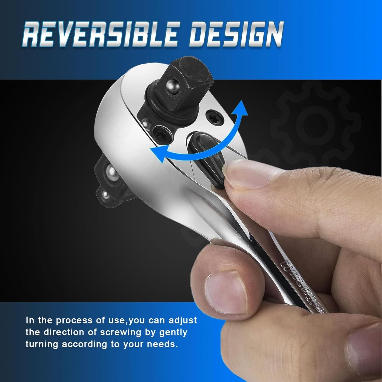 3-IN-1 Ratchet Handle,1/4″,3/8″,1/2″ Drive Ratchet Wrench,72-Tooth Reversible…