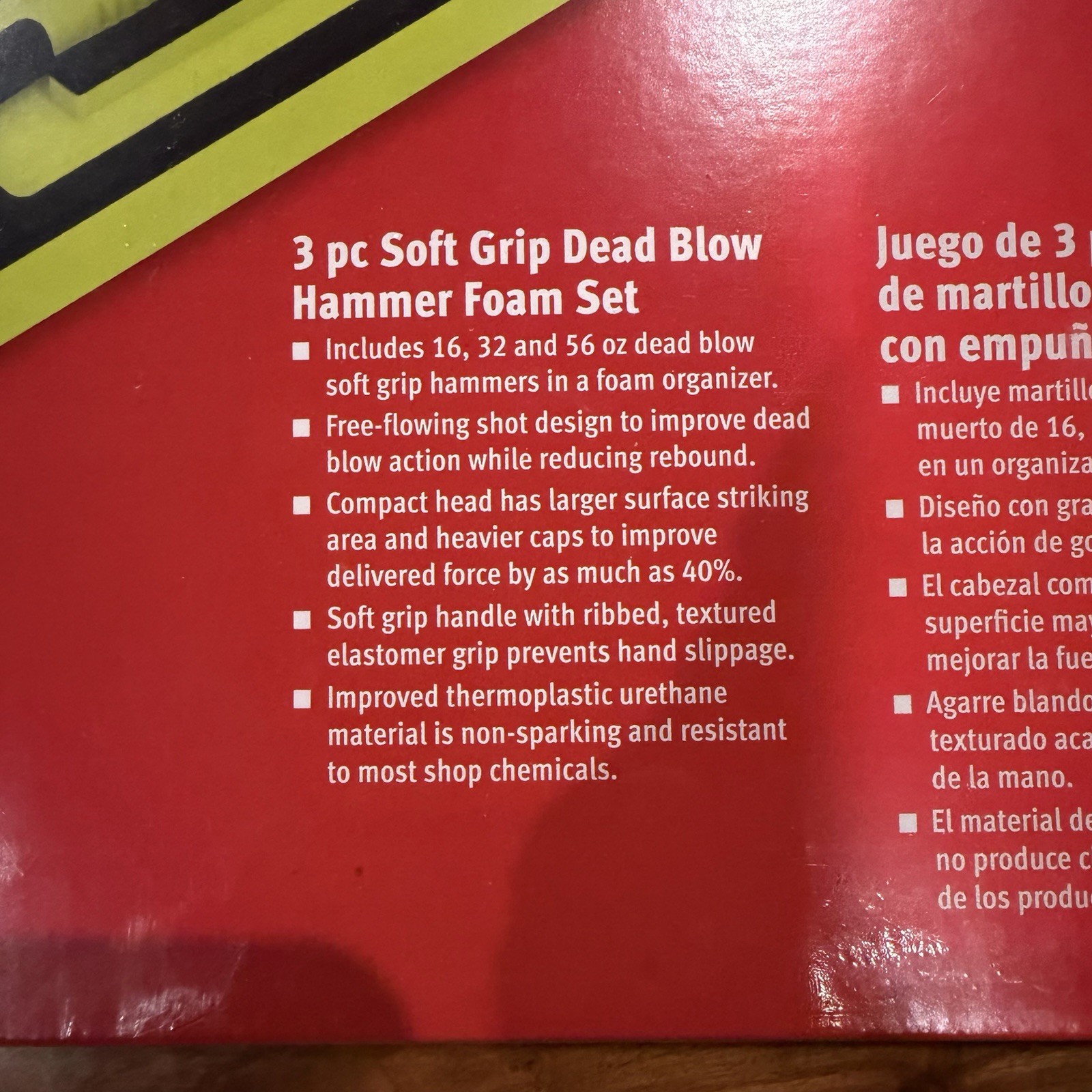 Snap-on Tools NEW 6pc HI VIZ YELLOW Dead Blow Hammer Set w/ PRO-FI Foam HBFE6FHV