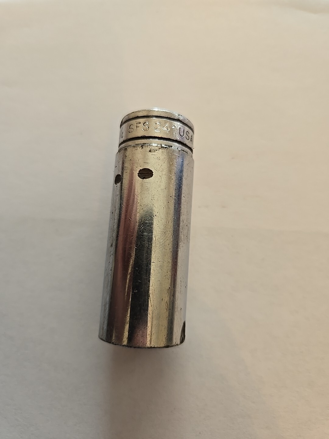 Snap On 3/8″ Drive 3/4″ 6PT SAE Deep Chrome Socket Worn SFS241