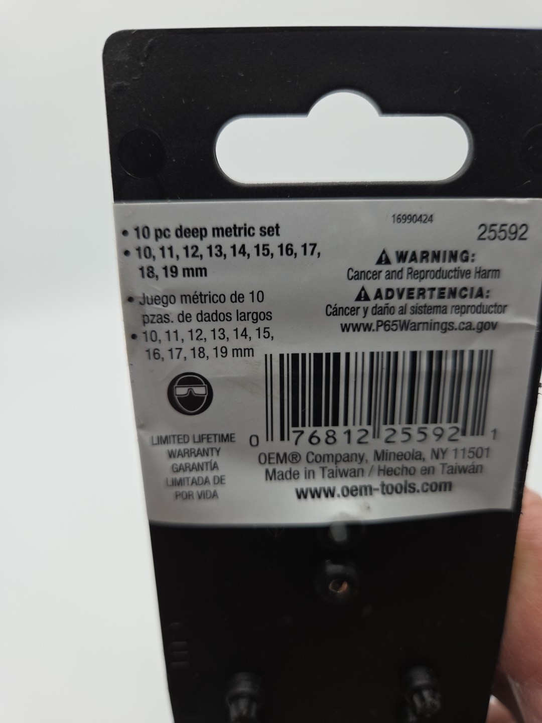 OEM TOOLS 1/2″ Drive Chrome-Moly 25592 Metric Impact Sockets 10pc NEW