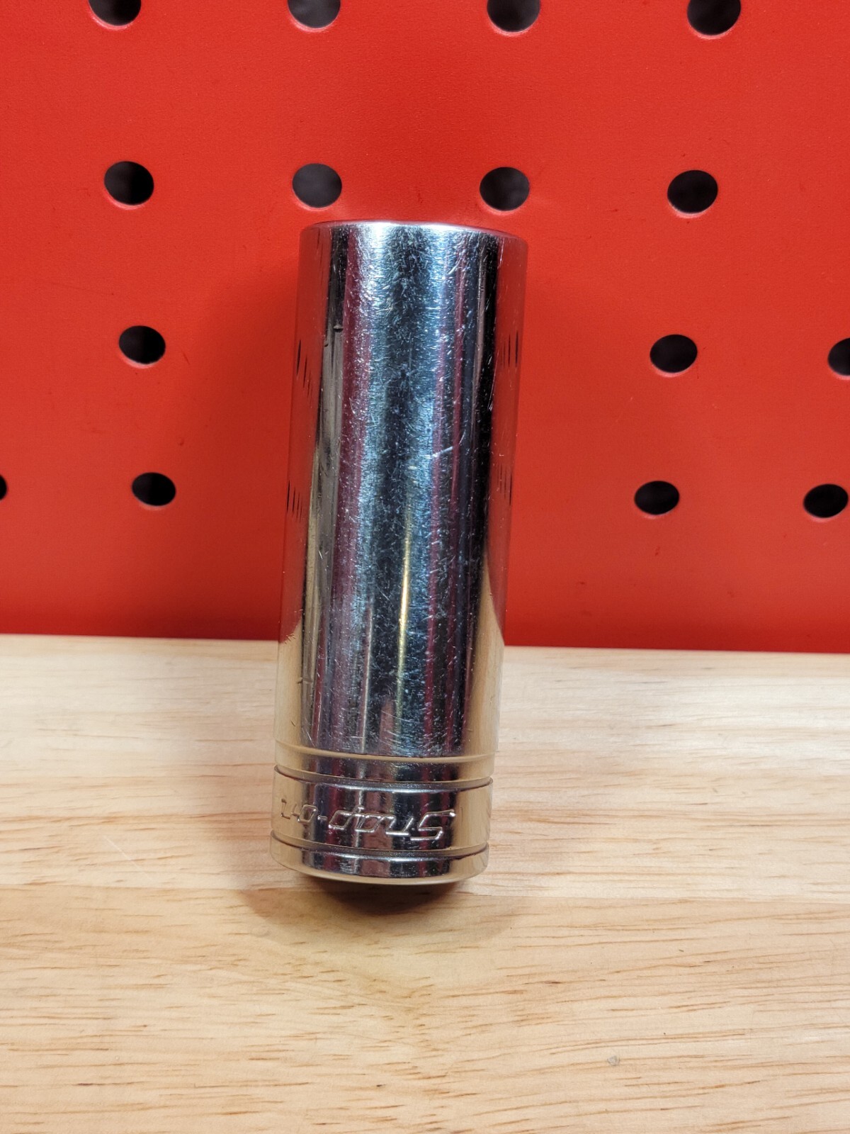 Snap-on Tools S281 7/8″ 1/2″ Drive 12-Point SAE Deep Chrome Socket USA