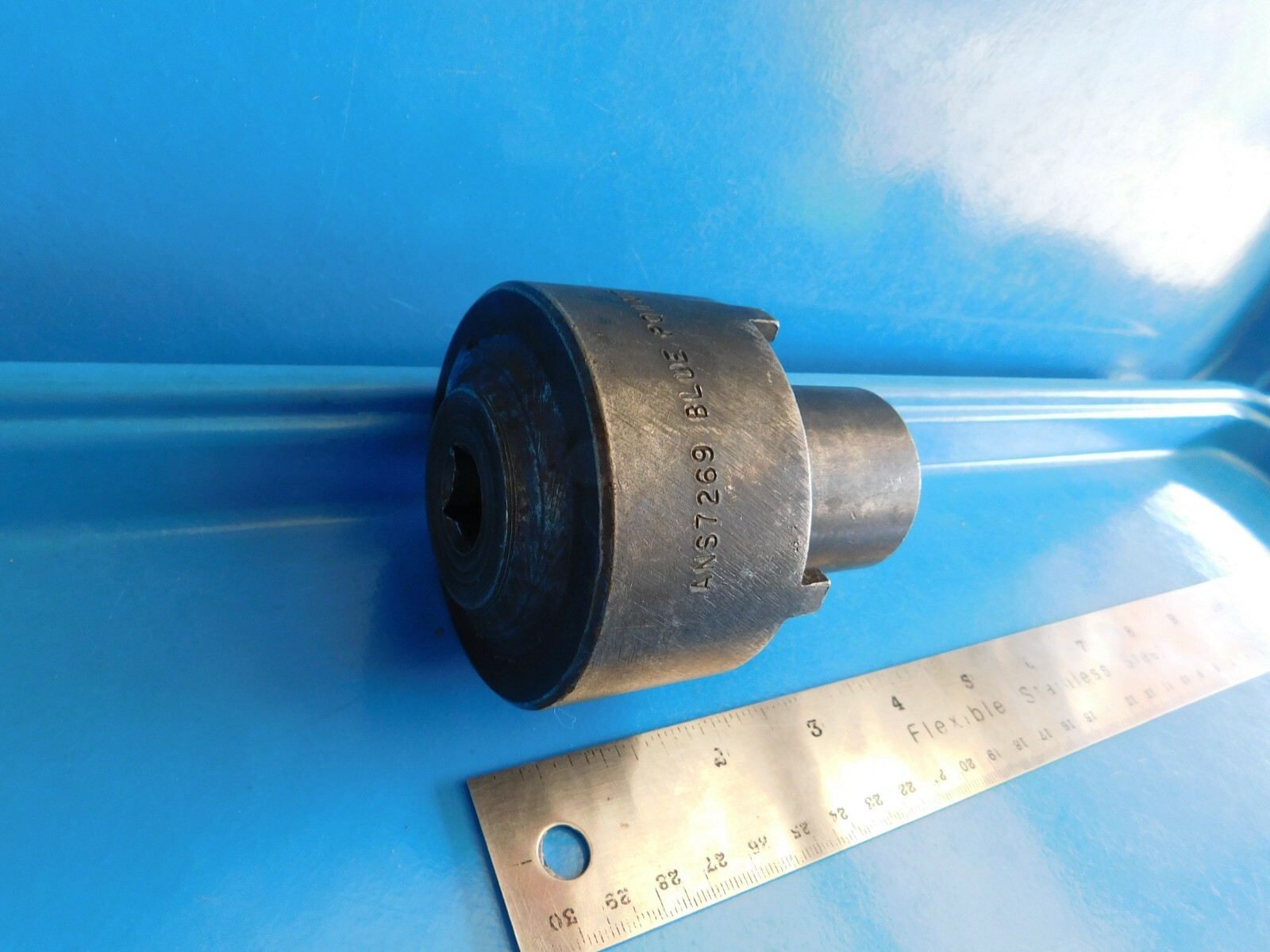 USED ,BLUE POINT 4 LUG SPANNER SOCKET 1985 + LATER FORD F250,F350 AXLE #ANS7269