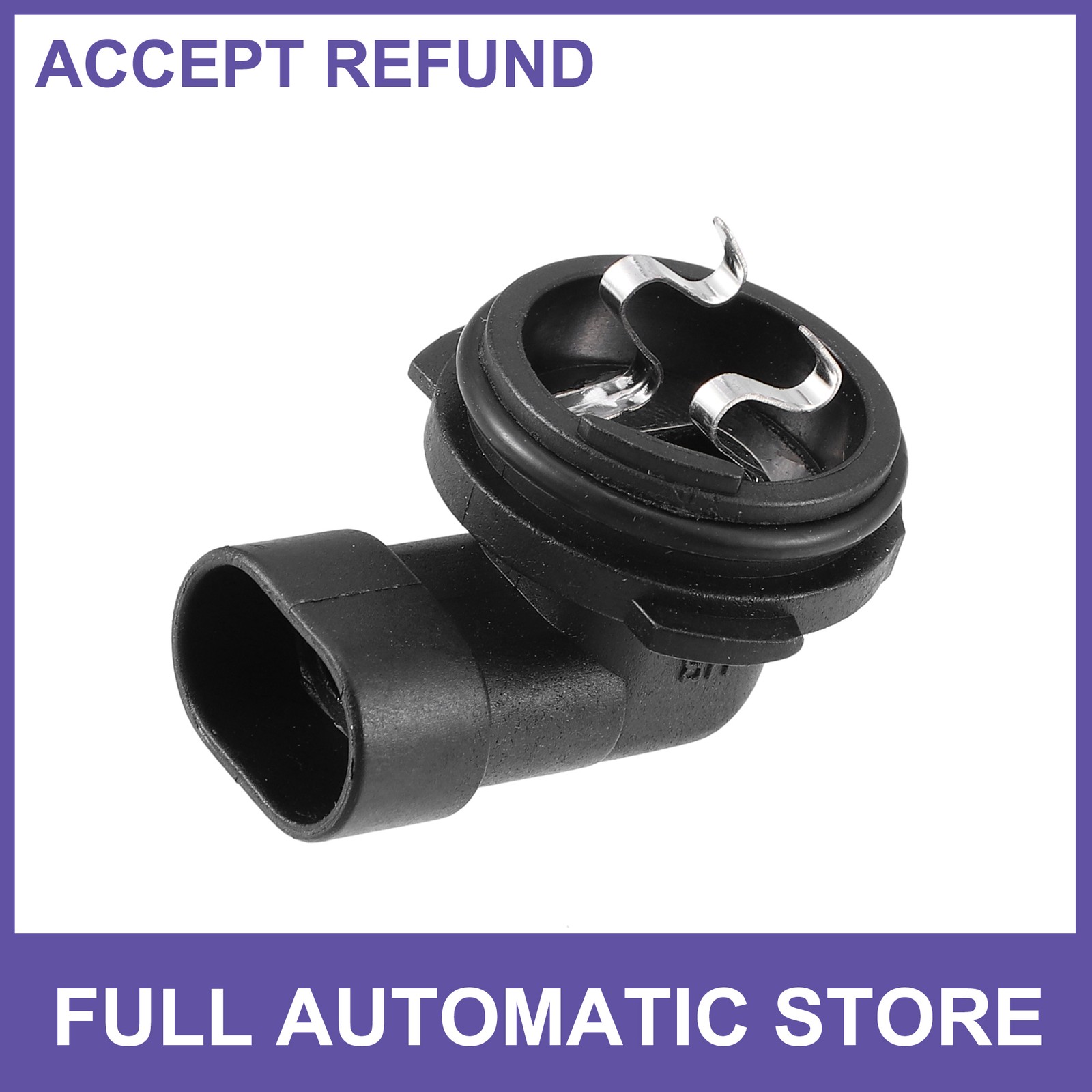 Fog Light Bulb Holder Socket 1445 H1 Fits For Automotive Vehicle Plastic Black