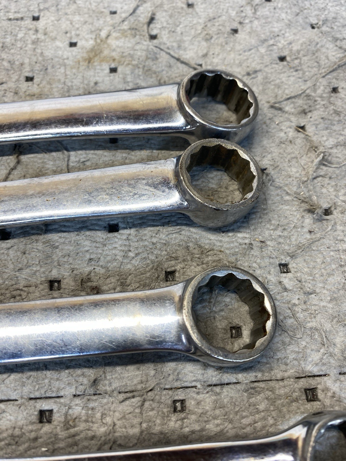 Snap On Wrench Set Lot Of 7. 7/8- 13/16-3/4-11/16-5/8-9/16-1/2
