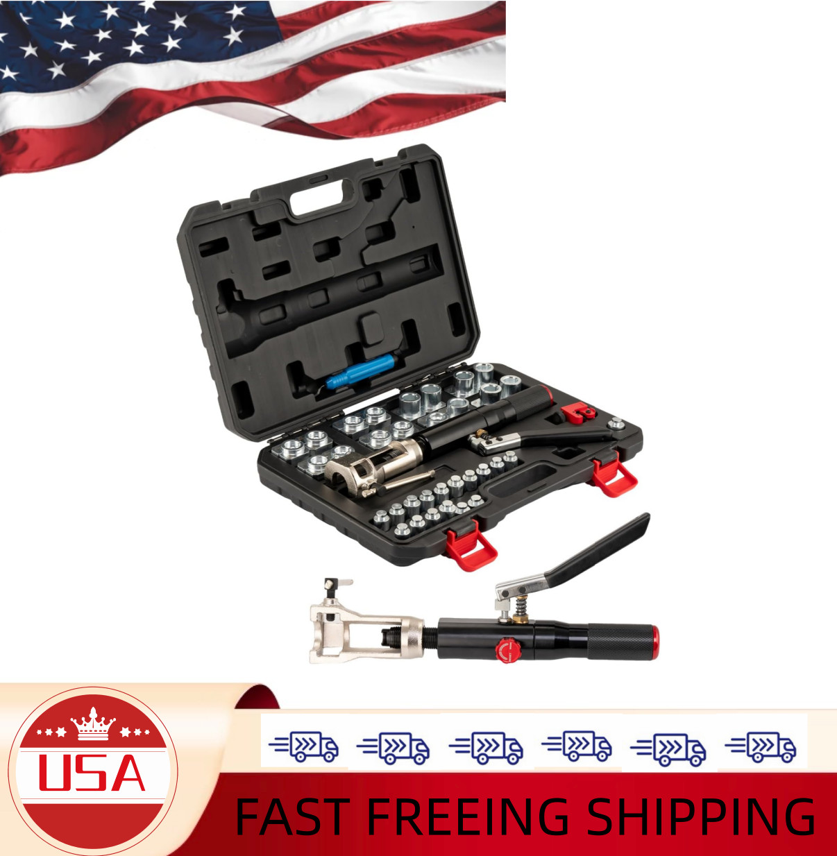 🔥Hydraulic Brake Line Flaring Tool Kit 45° | 30PCS Double Flaring Tool Set | He