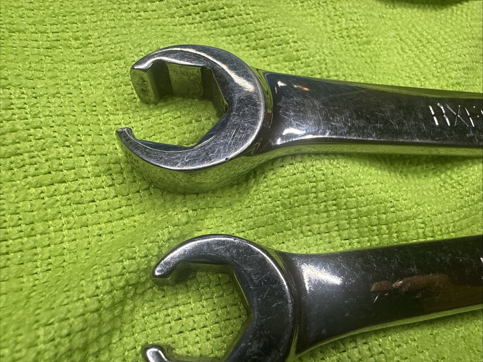 Snap On 5/8 X 11/16 &1/2 x 9/16 6Pt Flank Double End Flare Nut Wrench USA set 2