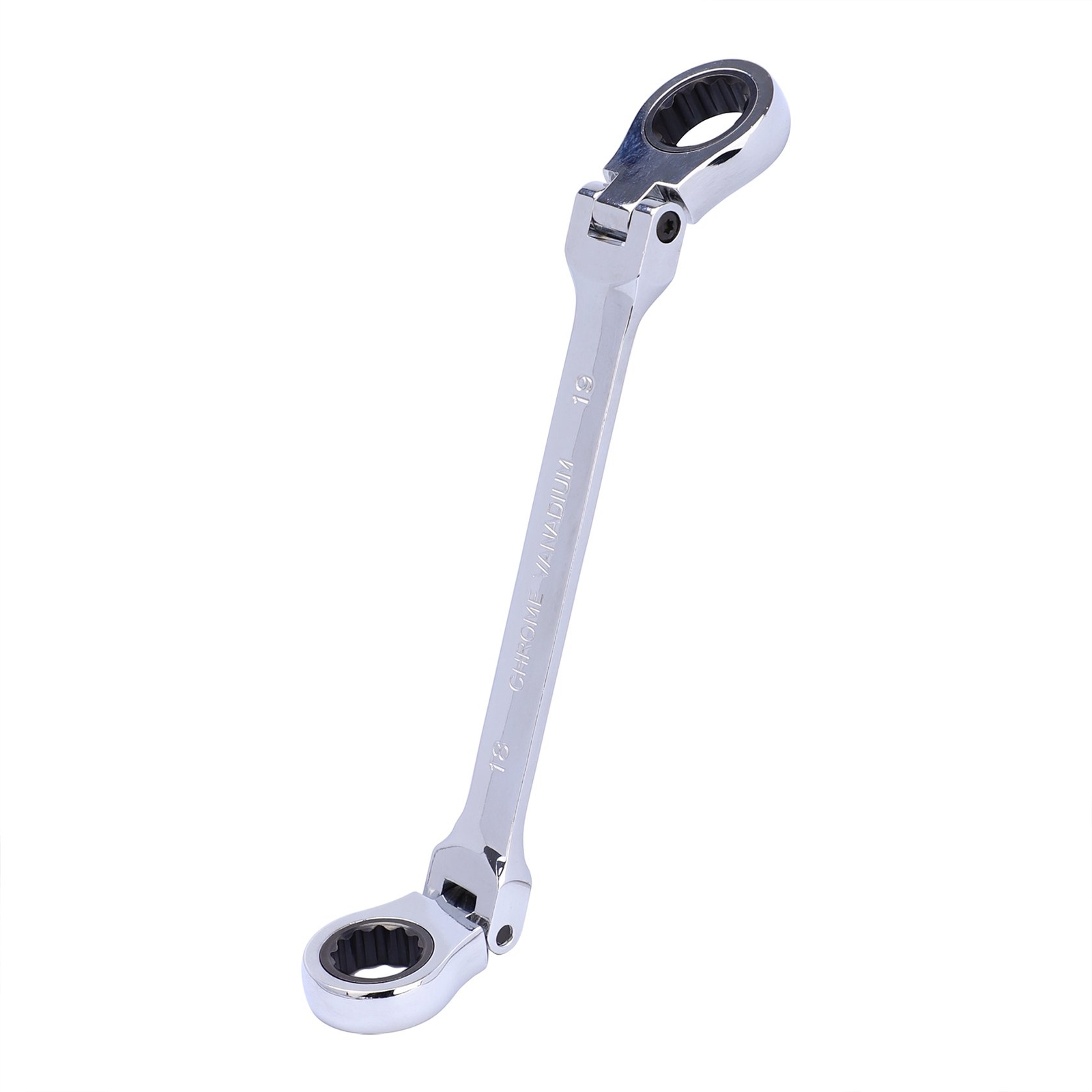 6 PC Double Box End Ratcheting Wrench Flex-Head Extra Long Spanner Set Metric US