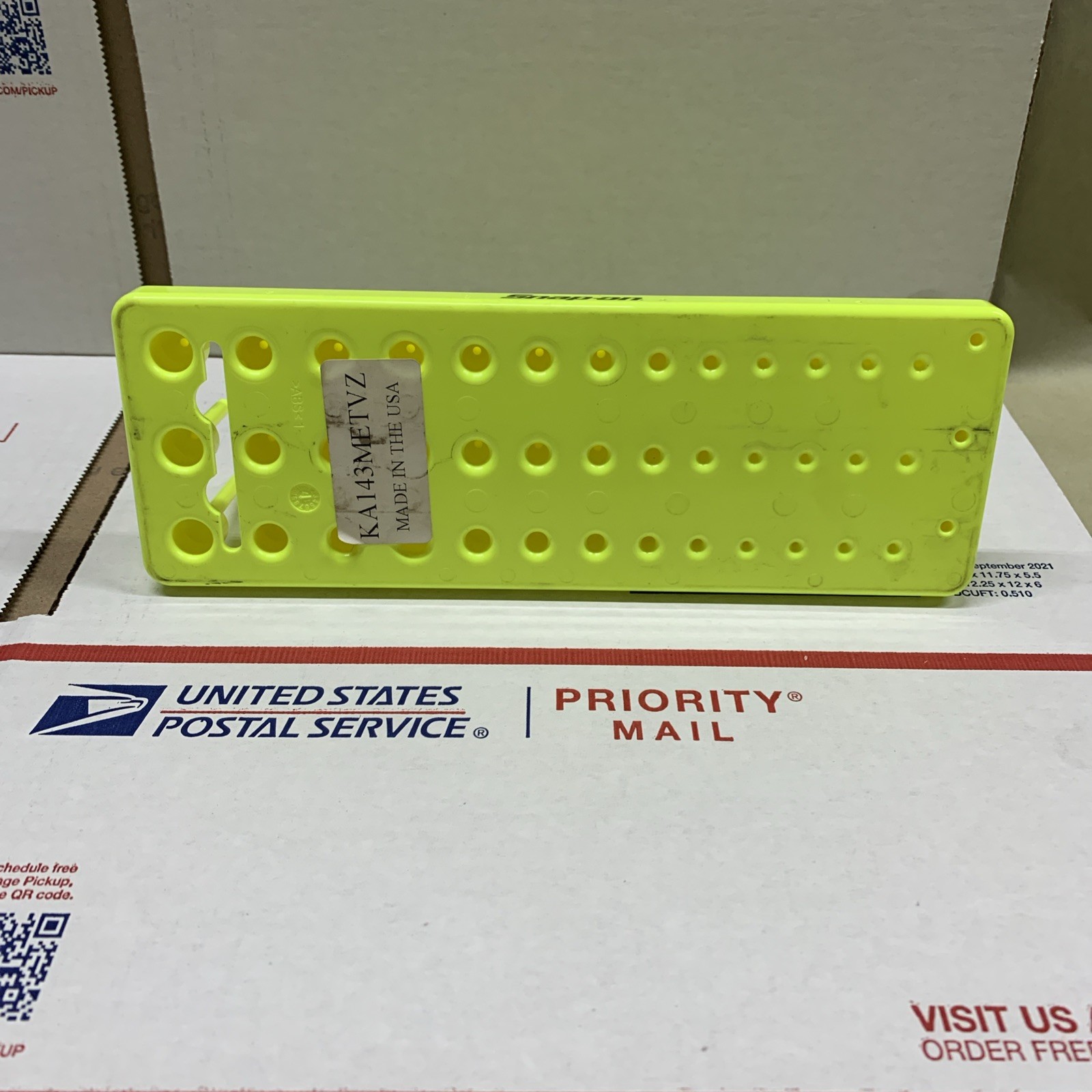 Snap On ka143metvz 1/4″ post socket tray hi viz yellow NEW