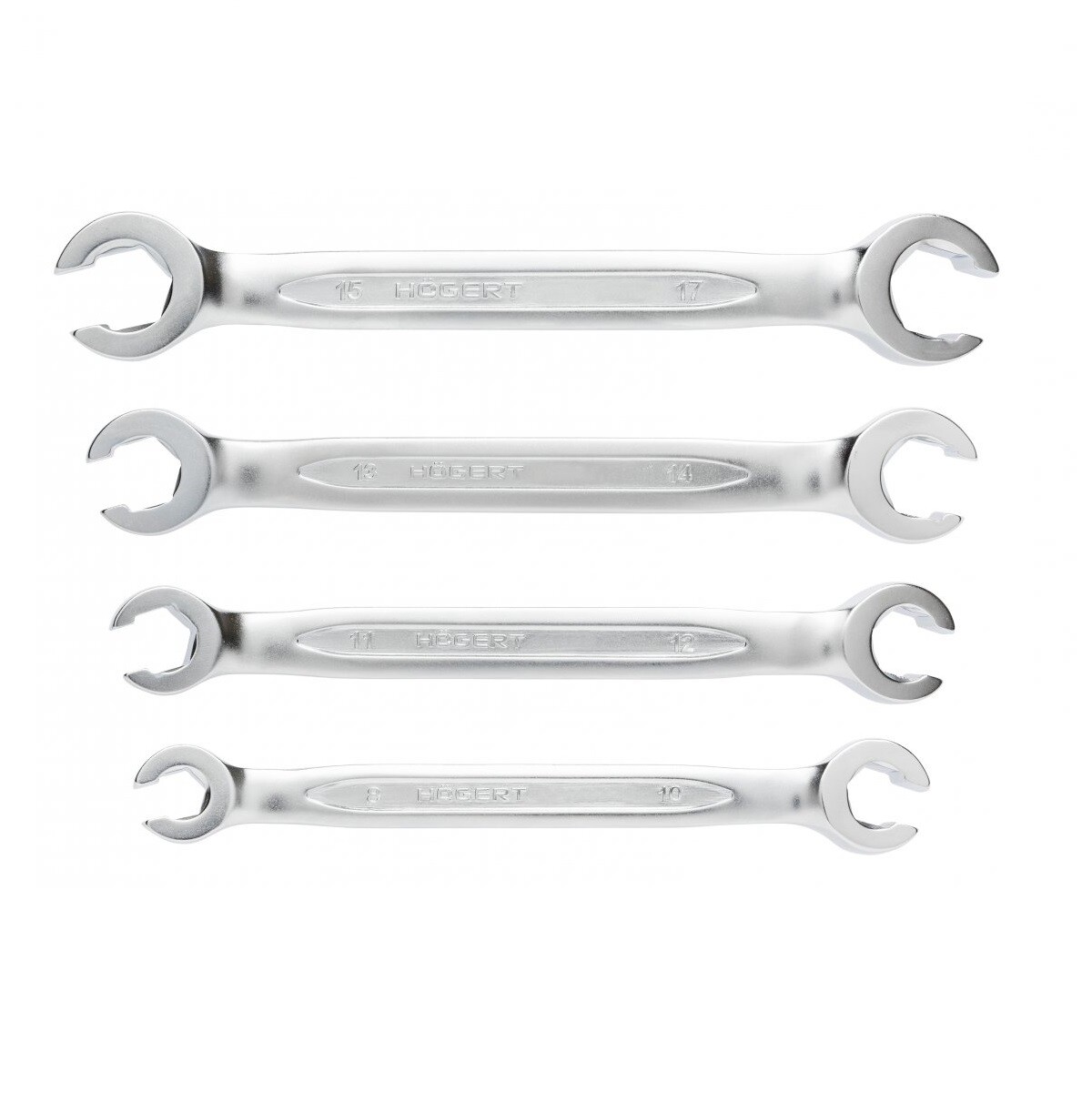 Double Spanner with Open End 8 – 17 mm Set of 4 pcs HT1W730 of Hogert