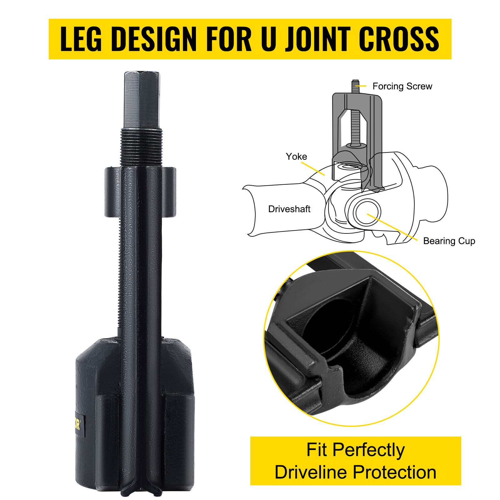 10102 U-Joint Puller and 5192 Bearing Cup Tool for Class 6-8 Trucks Heavy Duty