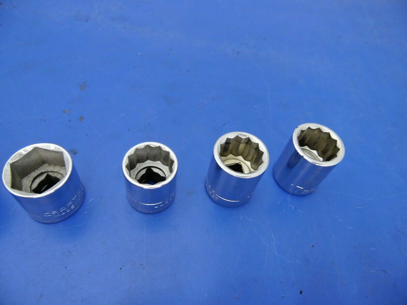 Craftsman 3/8″ Drive Metric Shallow Sockets,Lot of 21,USED,See Below for Sizes
