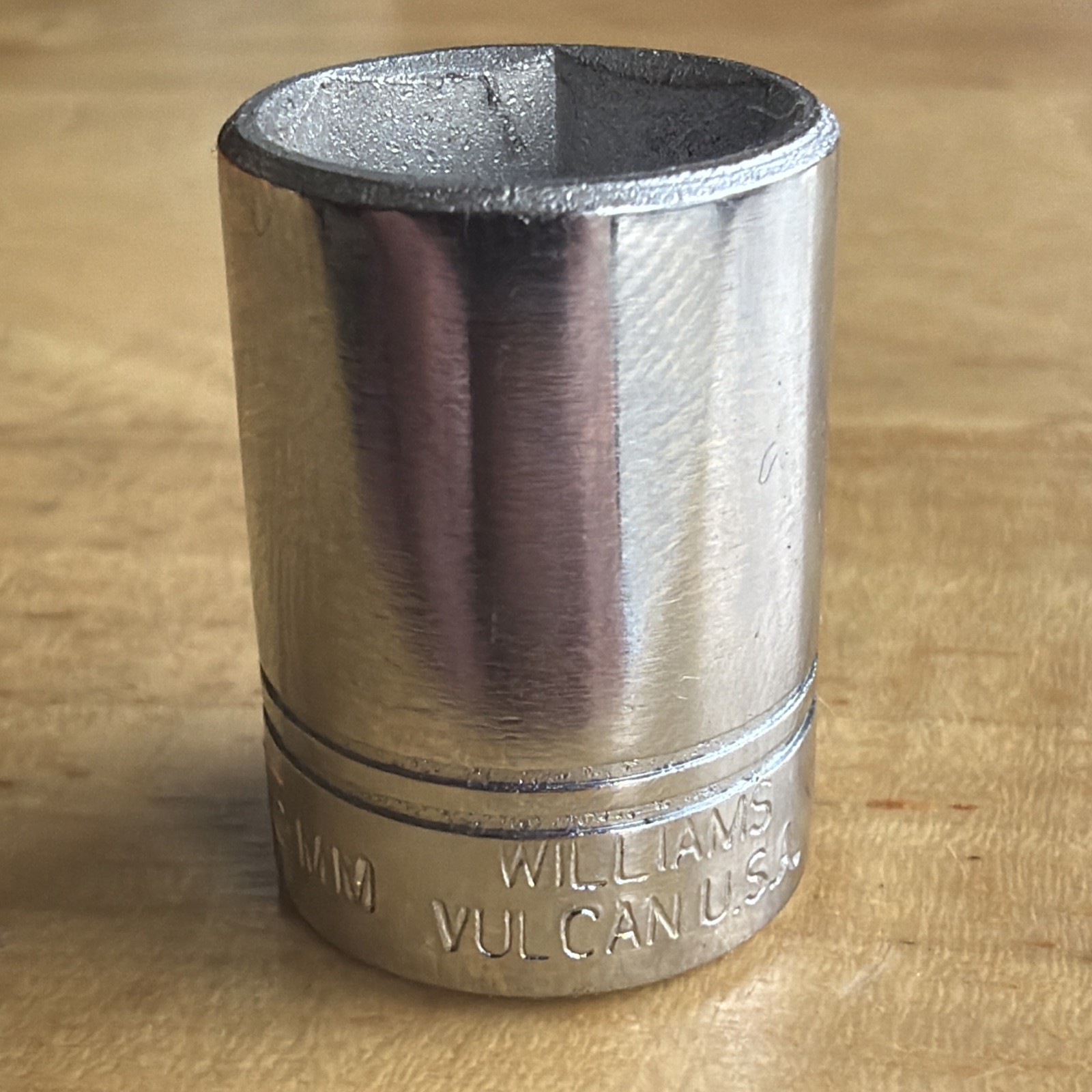 Vulcan x Williams Tools 13mm Shallow Socket 1/4″ Drive 6 Point MM-613 Vtg USA