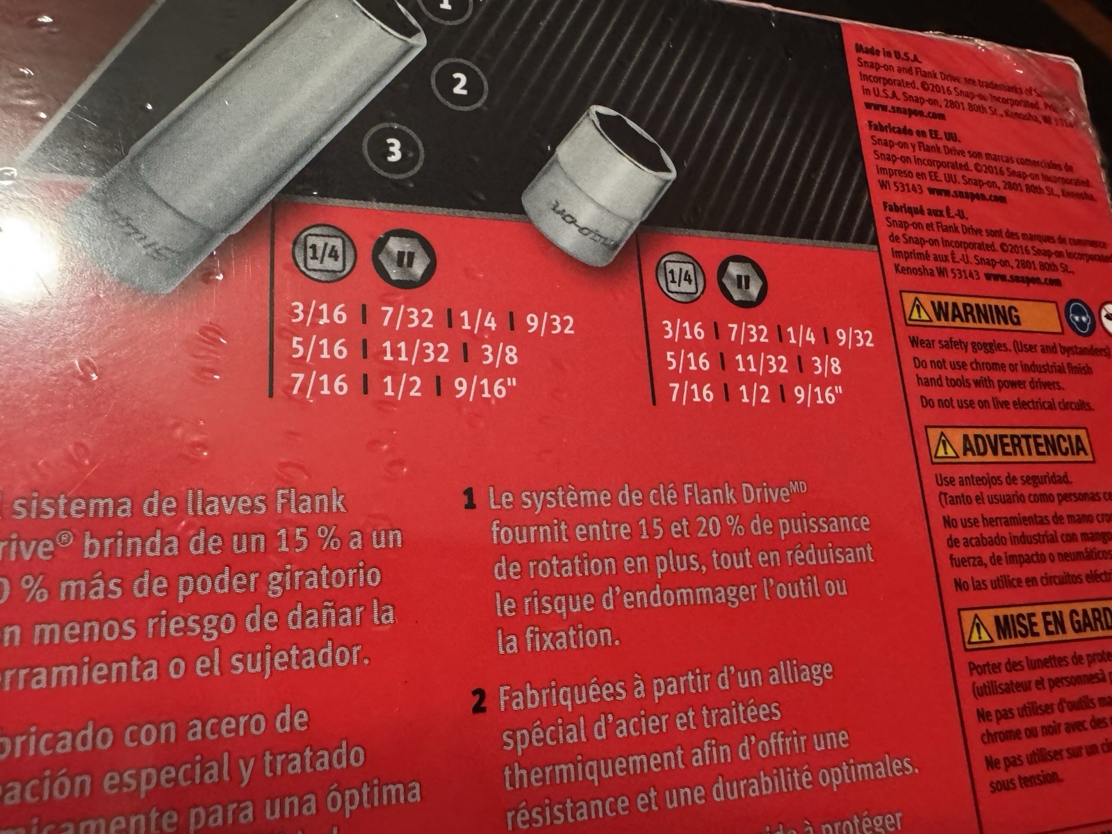 NEW 20 pc 1/4″ Drive 6-Point SAE Flank Drive® Shallow/Deep Socket Set 120STTM
