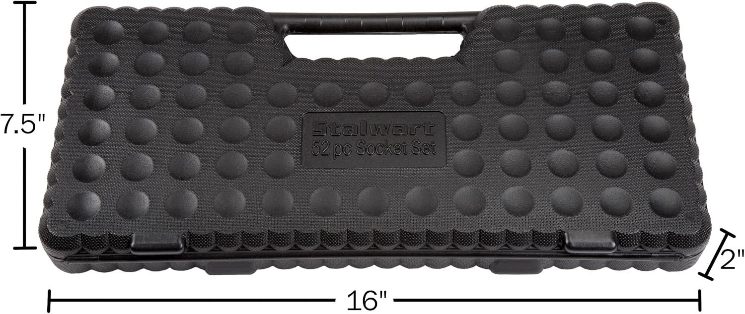 52-Piece Drive Socket Set – 1/4, 3/8 and 1/2 Sockets – SAE and Metric Tools f…