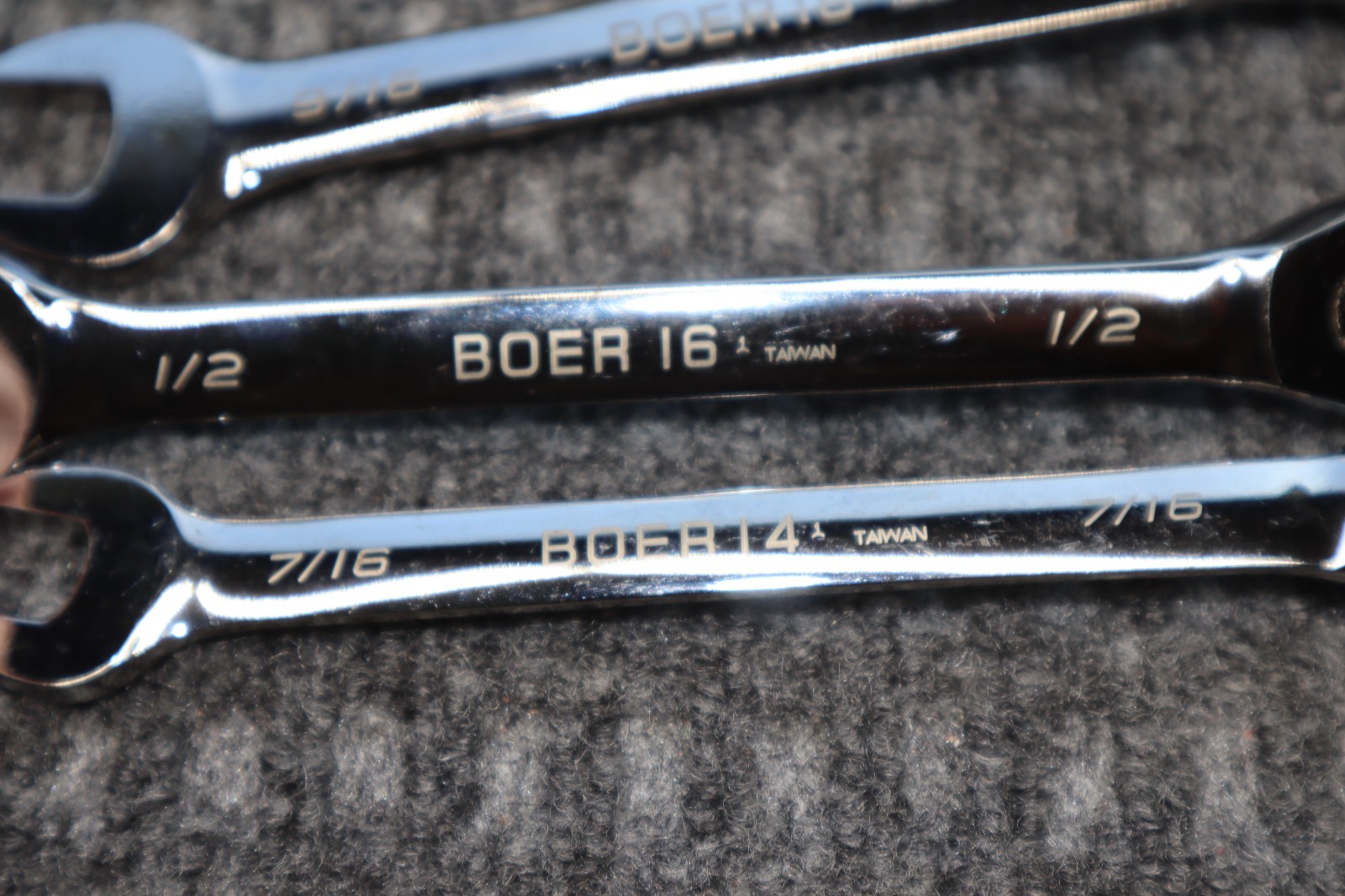 Blue Point BOER Wrench Ratcheting 12 Point Box Set 7/16 1/2 9/16 5/8 11/16 3/4″