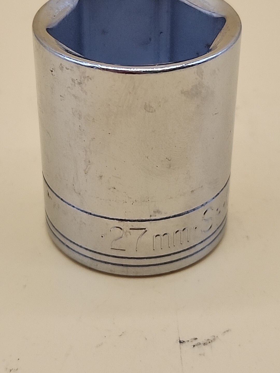 S-K Tools #48227 1/2″ Dr. 27mm 6pt Standard Metric Chrome Socket USA