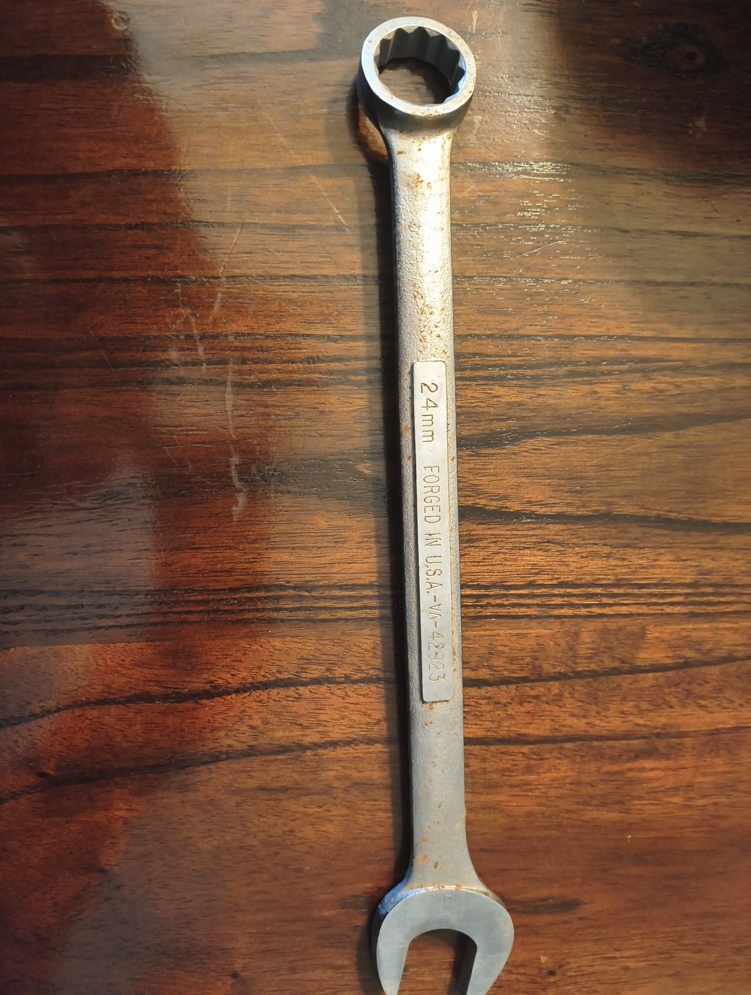 Vintage Craftsman 24mm 12 Point Combination Wrench VA Series 42923 Forged in USA