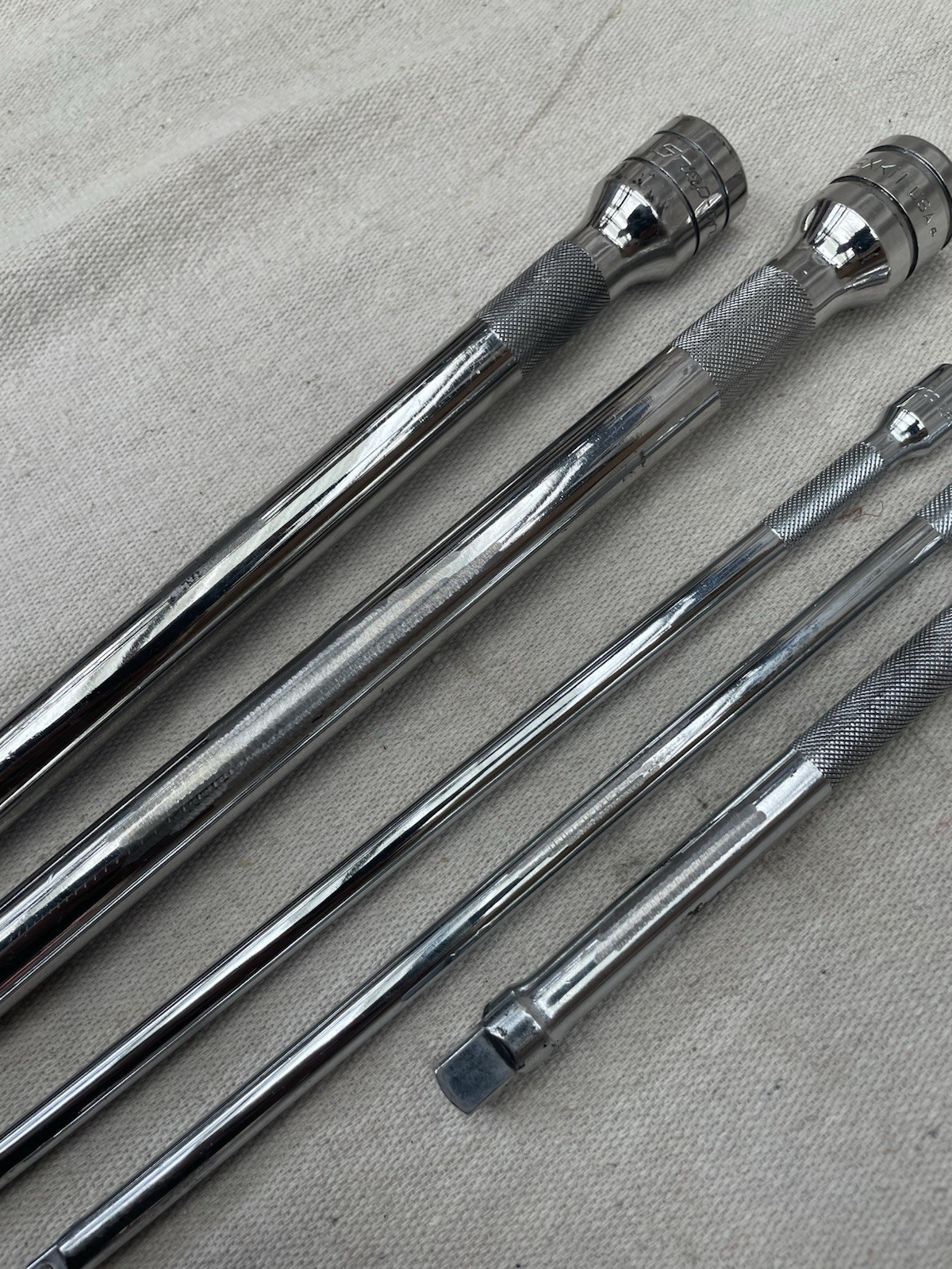 Snap-On Extension Bar Lot Of 5 SXK11 FXK6 TMXK100 1/2” 3/8” 1/4” Drive USA