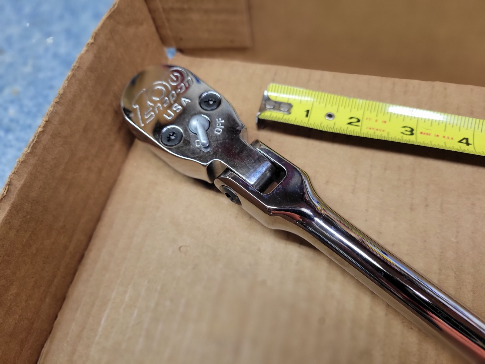 Snap-on USA 1/2″ Drive 100 Year Gray Hard Handle Flex Head Ratchet No SHFD80A