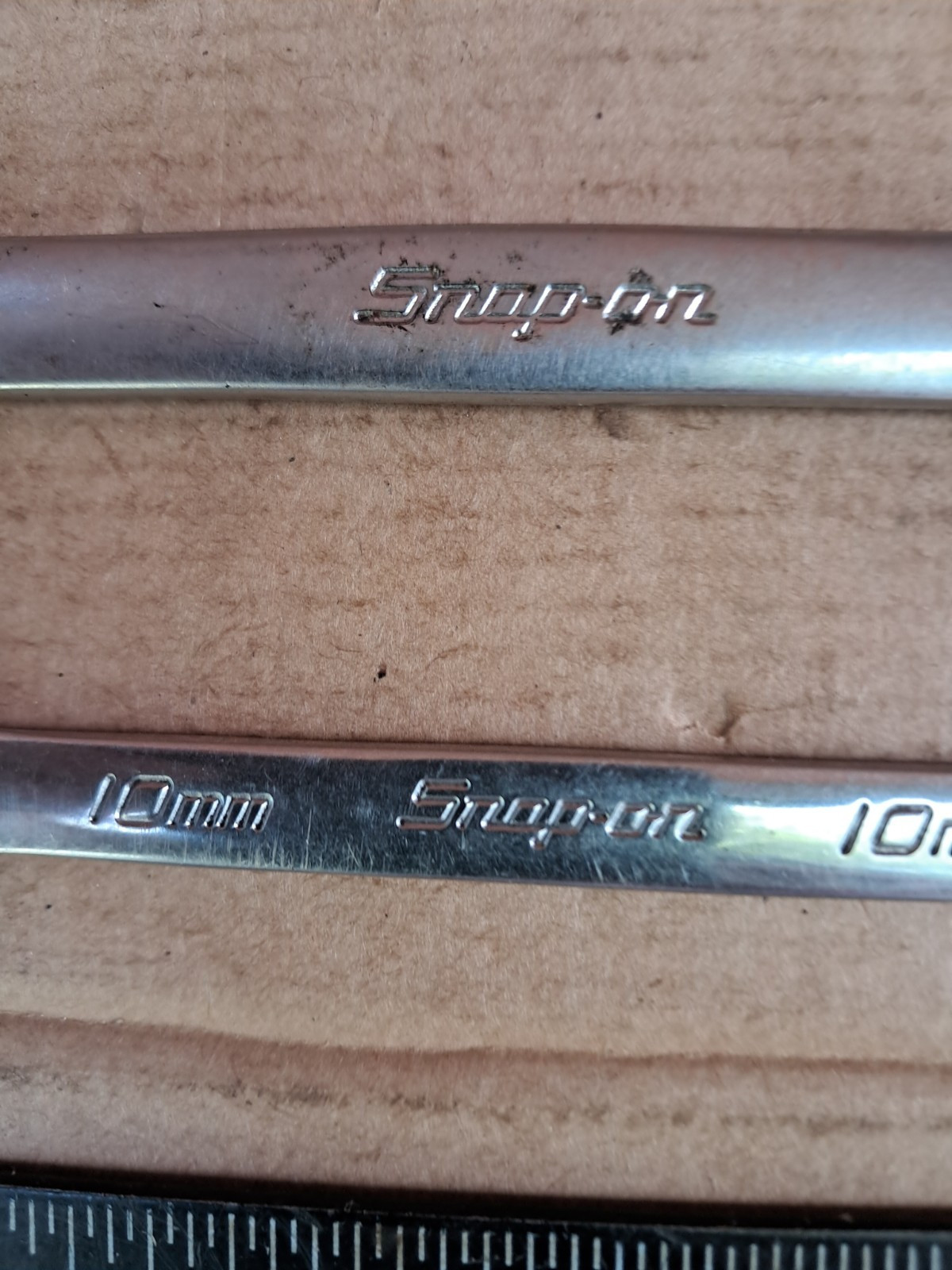 2 Pieces of Snap On Combination OEXM 10 & 13mm Spanners in Good Used Condition